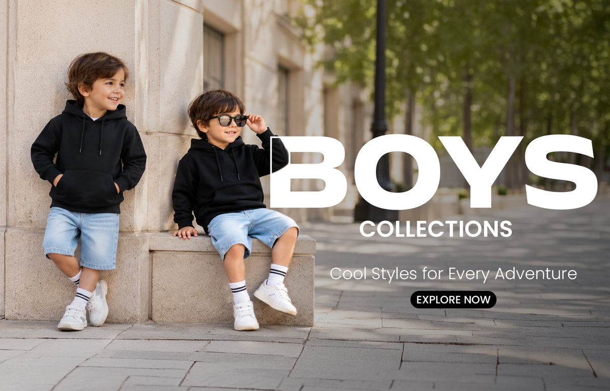 Hap & Hope Plain Cotton Track Shorts For Boys