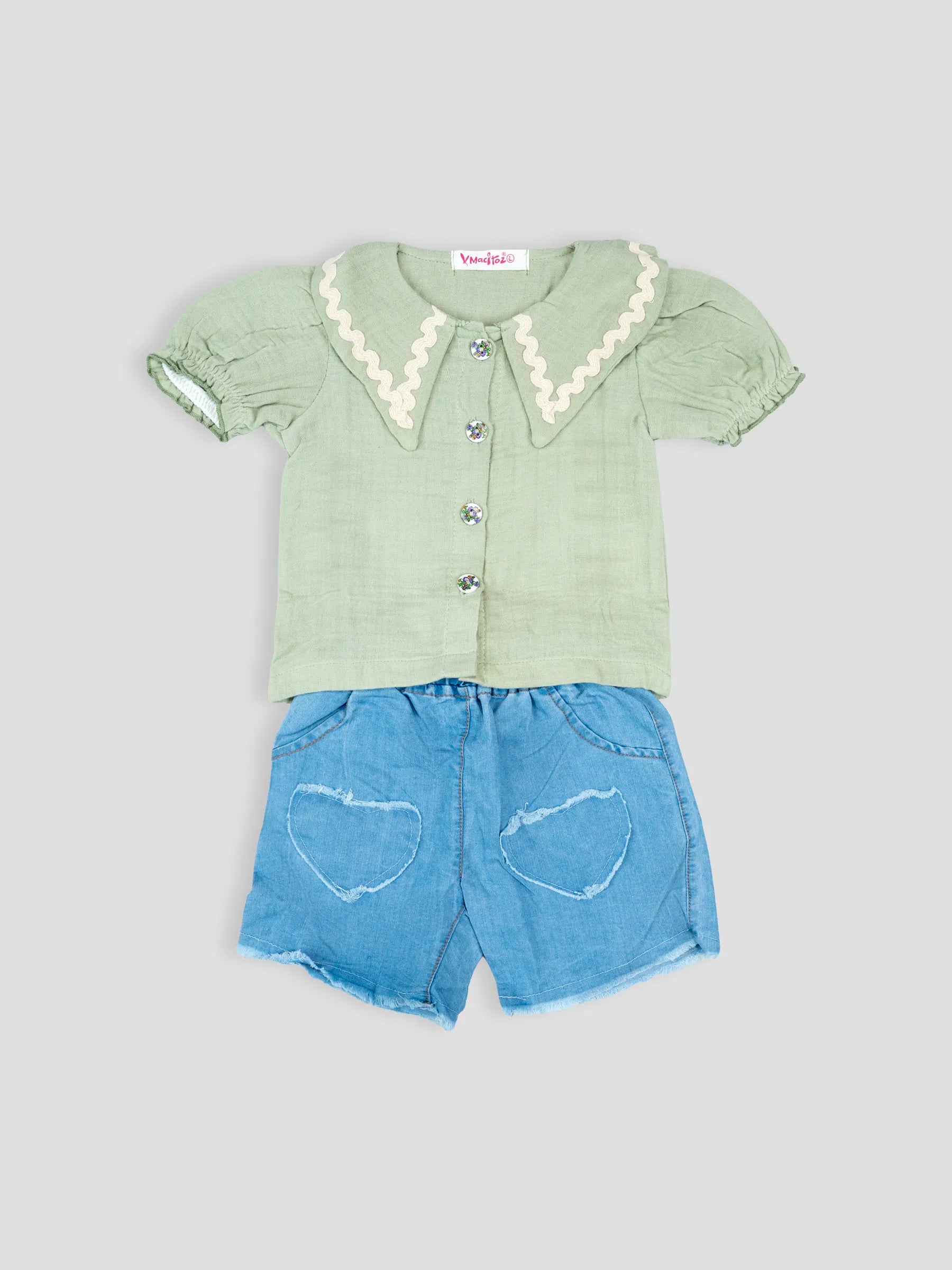 Hap & Hope  Cotton Top & Shorts For Baby Girls