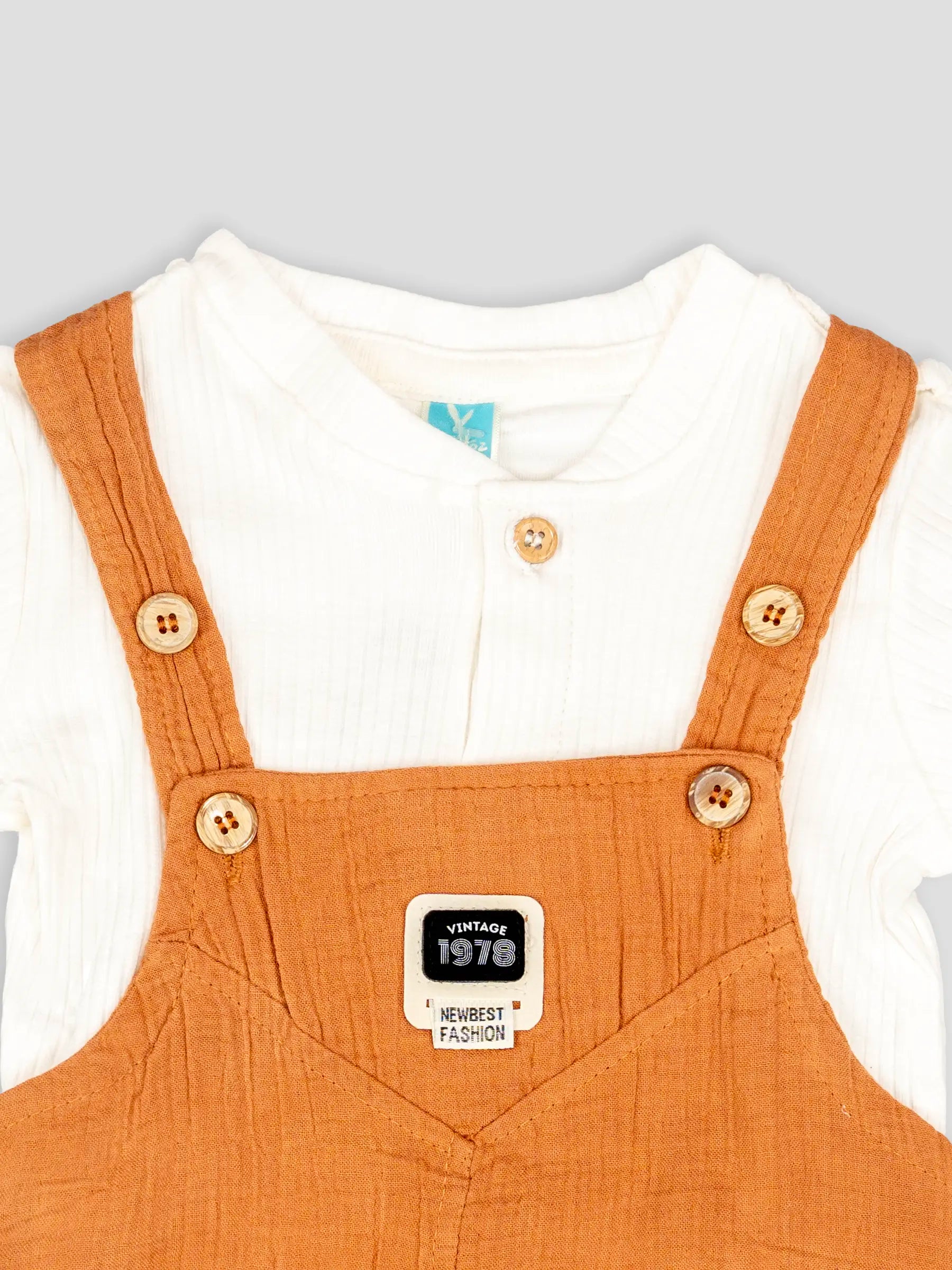 Hap & Hope  Cotton Half Sleeve Chinese Neck Baba  Suit For Baby Boys