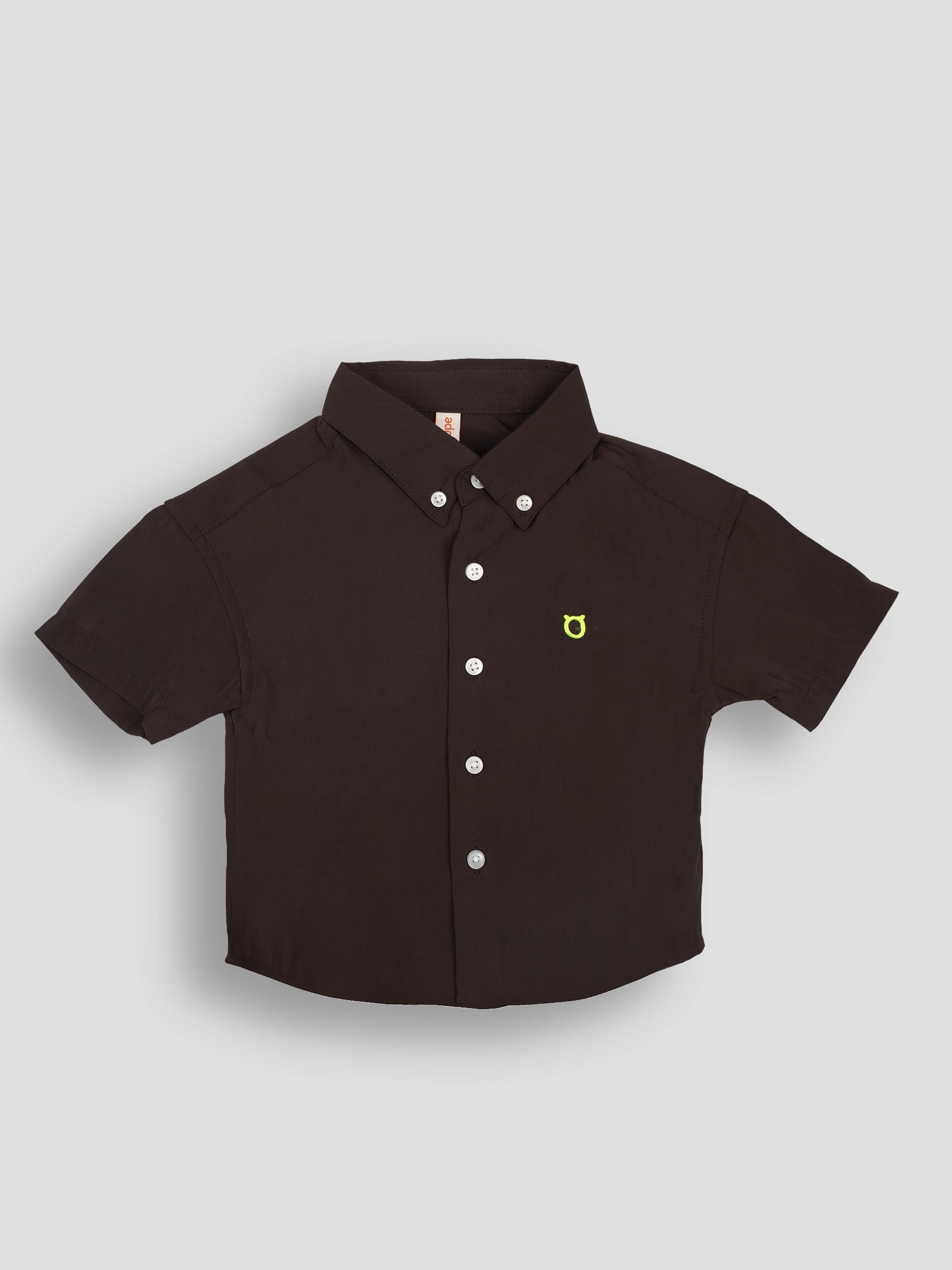 Hap&Hope Plain Collar Neck Half Sleeve Shirt for Boys