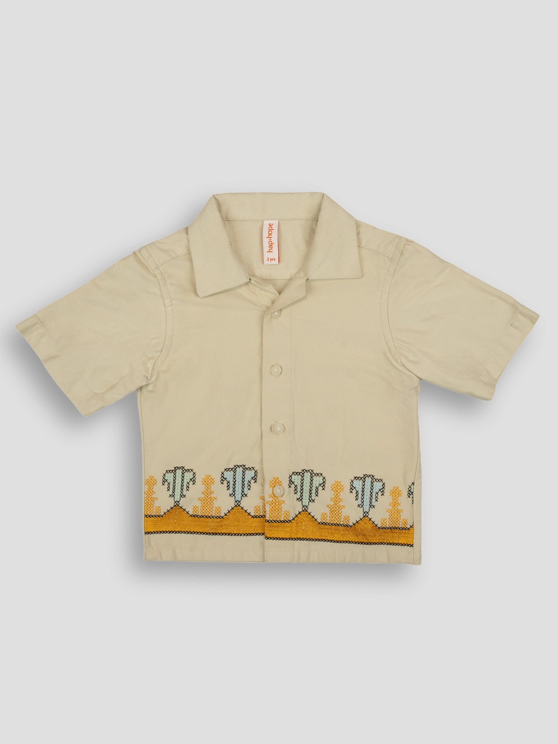 Hap&Hope Printed Camp Collar Half Sleeve Shirt for Boys