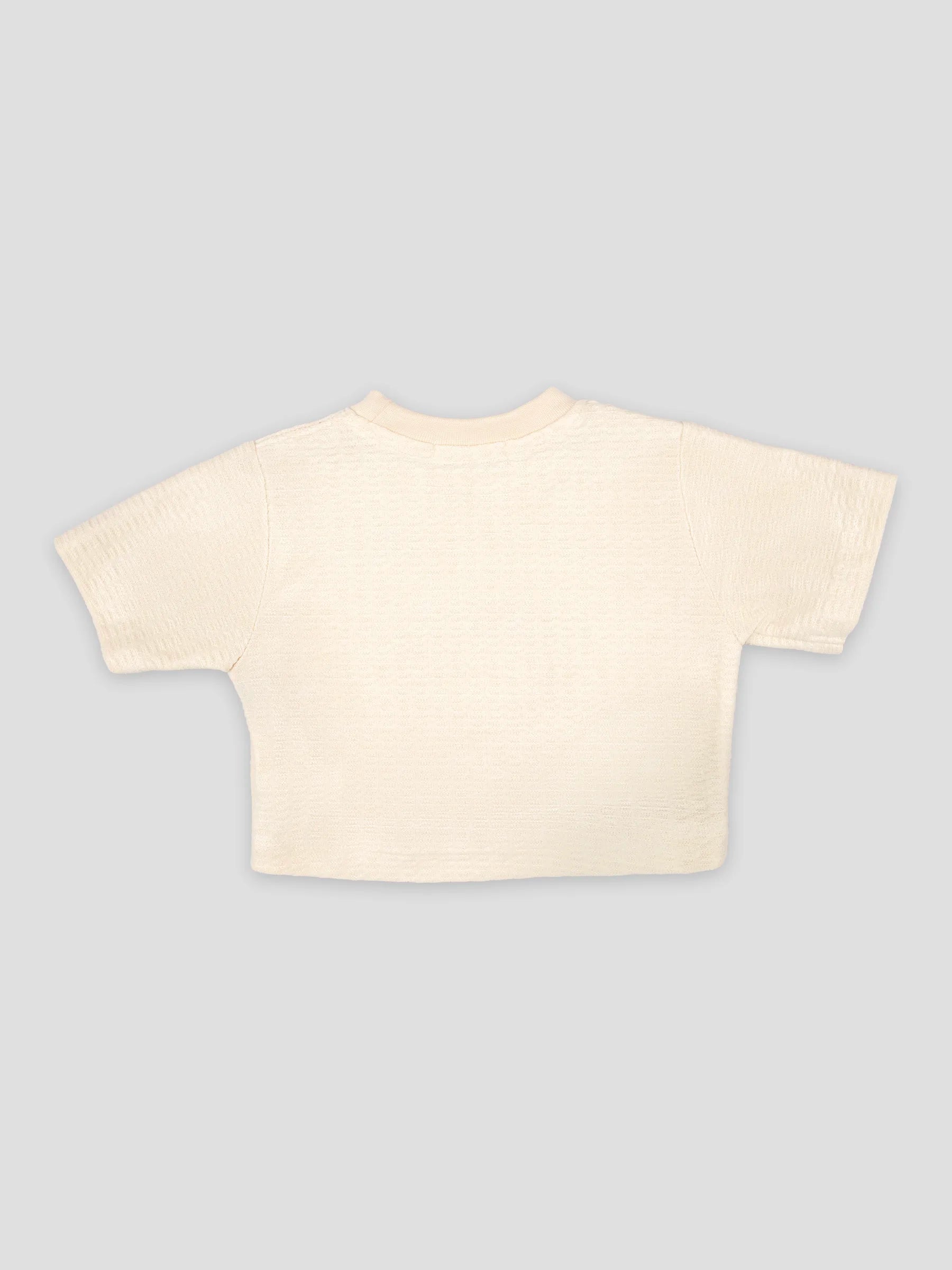 Hap&Hope Printed Round Neck Half Sleeve T-Shirt for Girls
