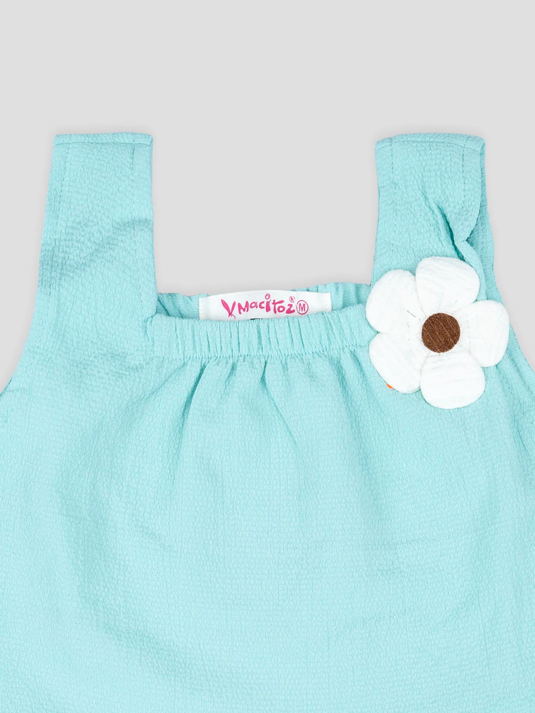 Hap & Hope  Sleeveless Cotton Top & Shorts For Baby Girls