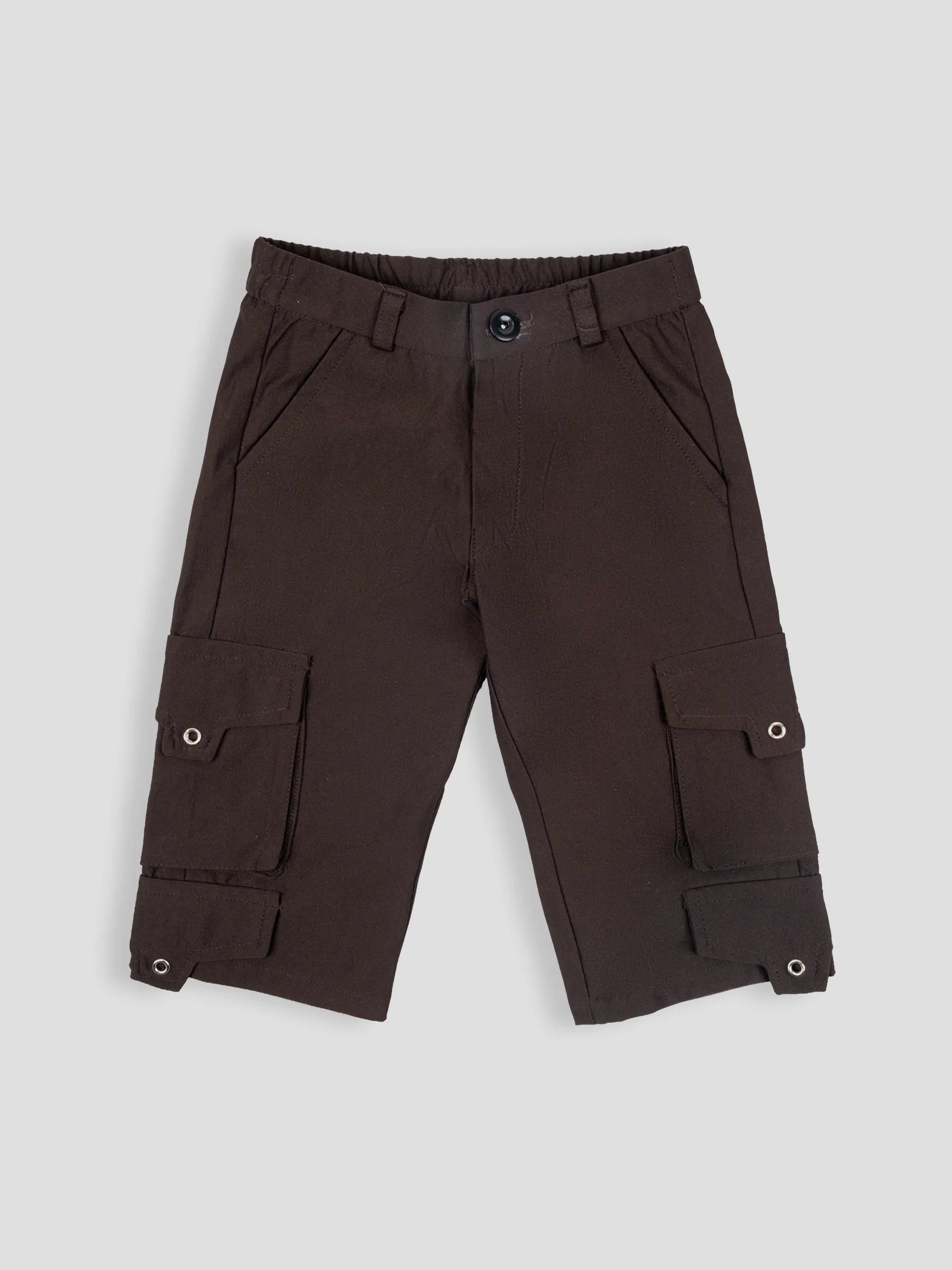 Hap & Hope Unisex Relaxed Fit Plain Poly Cotton Cargo Pants For Unisex