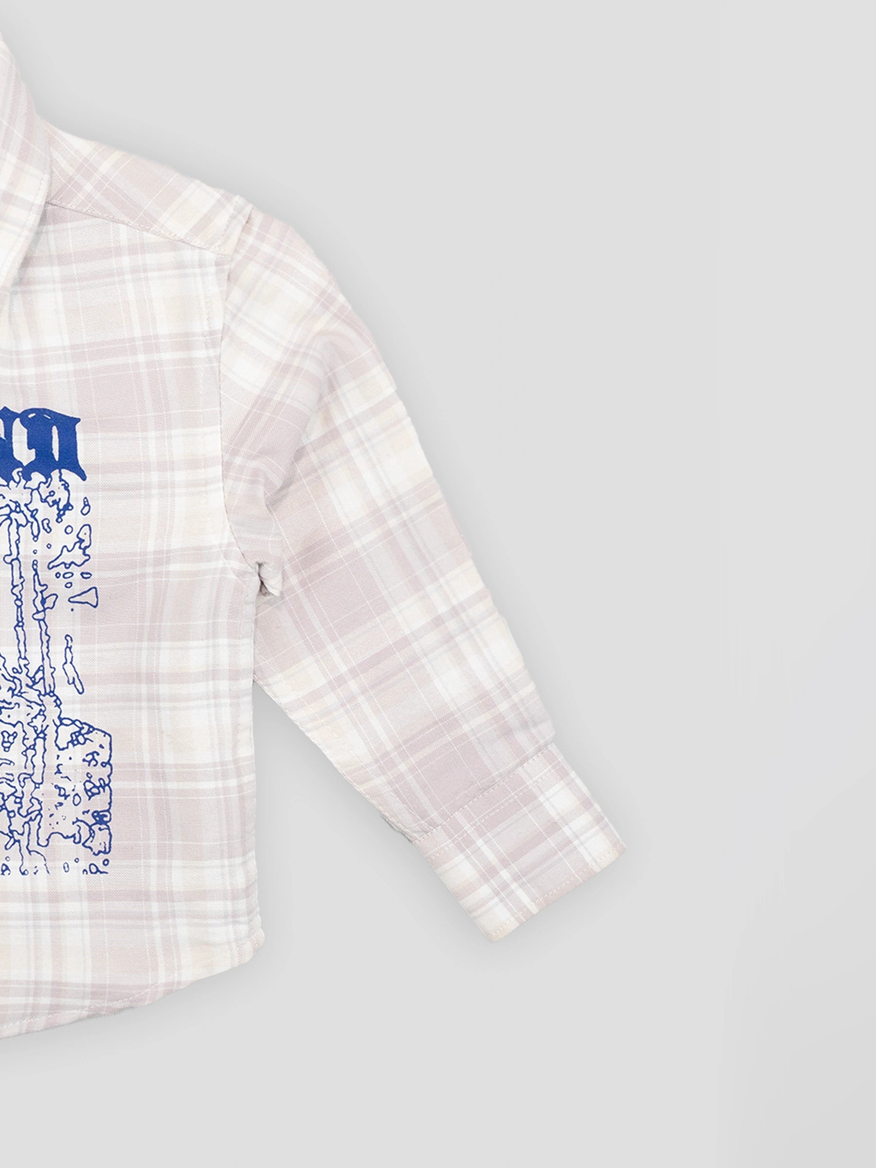 Hap&Hope Checked Graphic Print Full Sleeve Cotton Shirt for Boys
