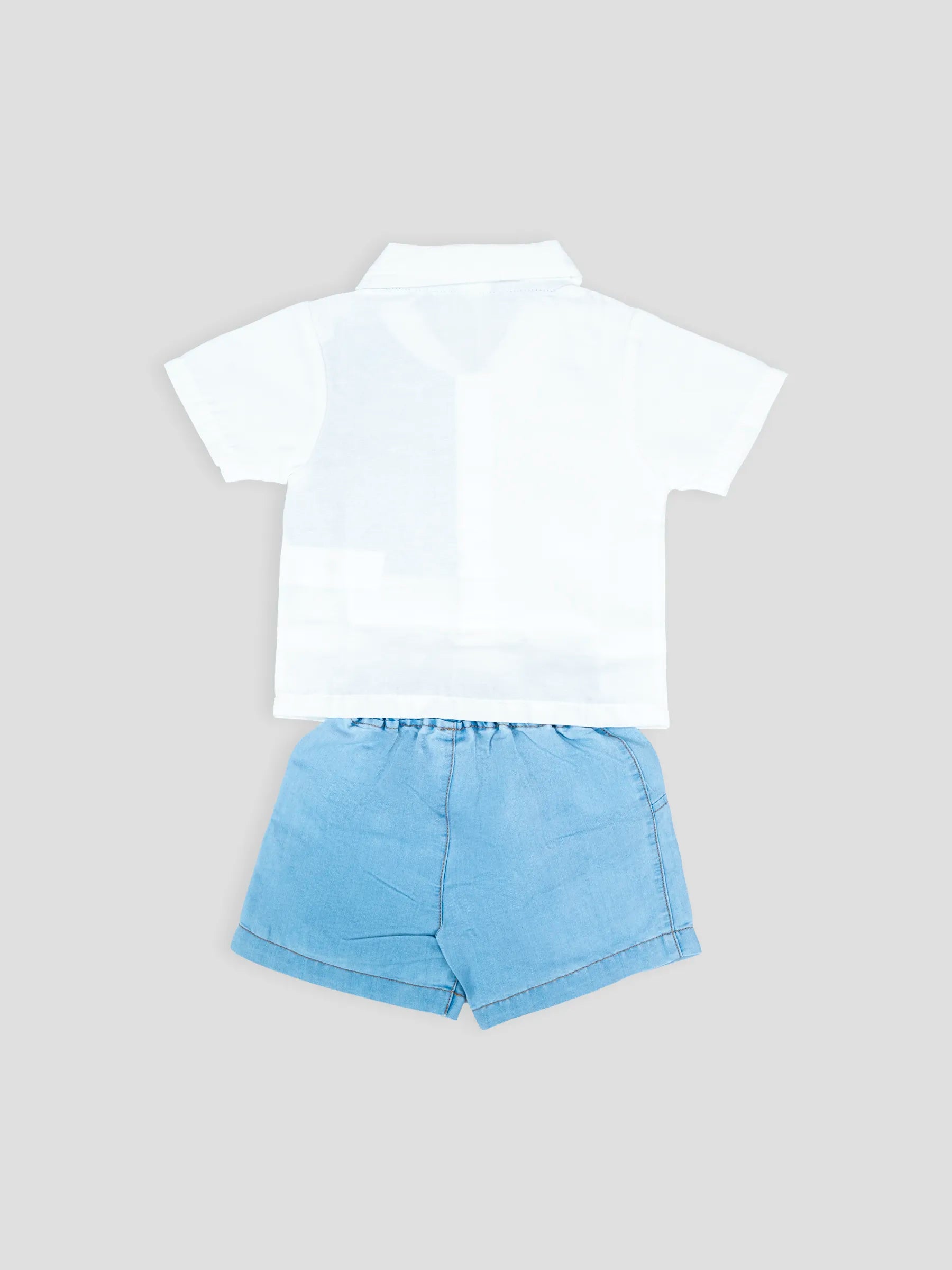 Hap & Hope Cotton Half Sleeve Collar Neck T-Shirt & Shorts  For Baby Boys