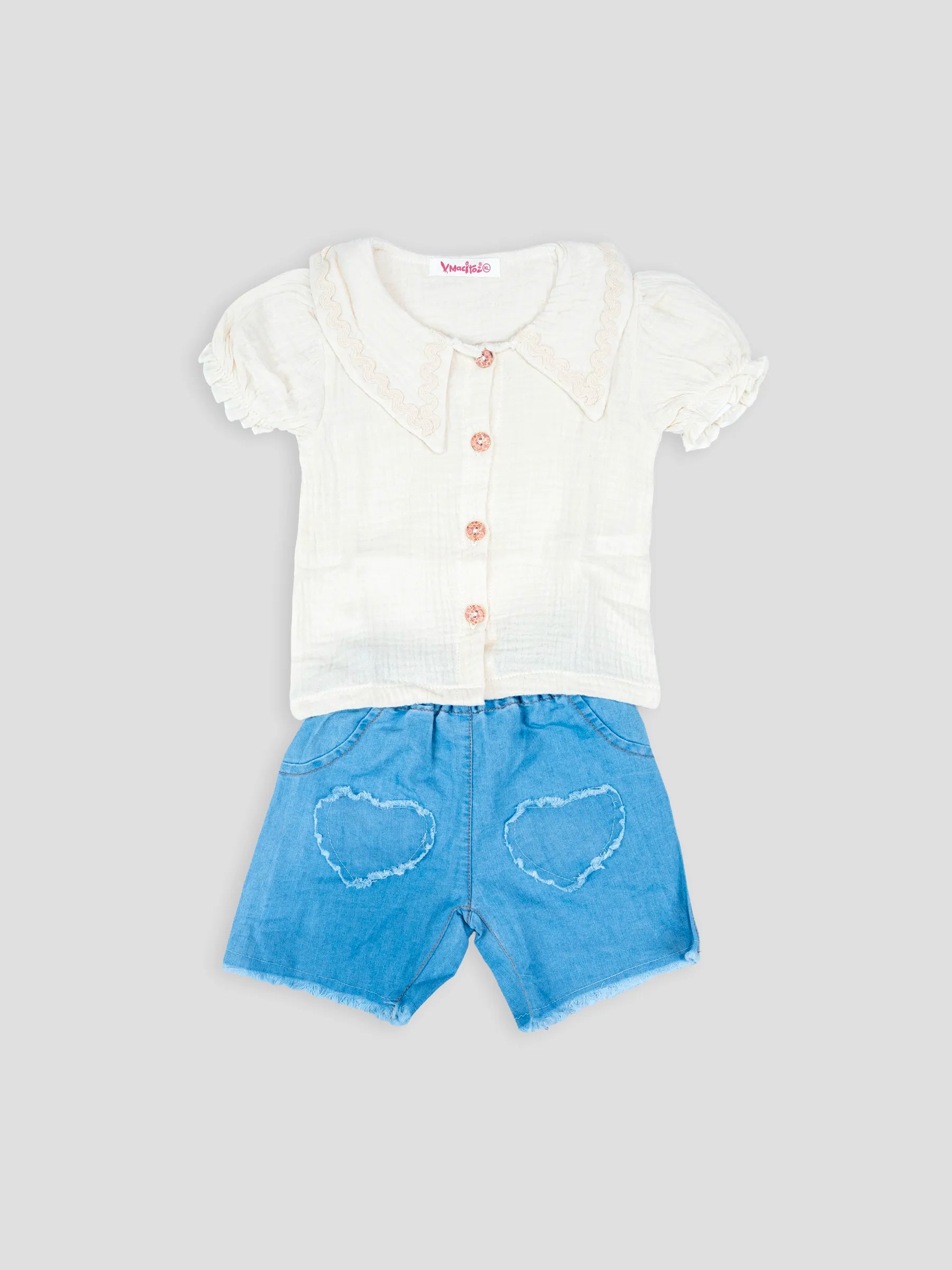 Hap & Hope  Cotton Top & Shorts For Baby Girls