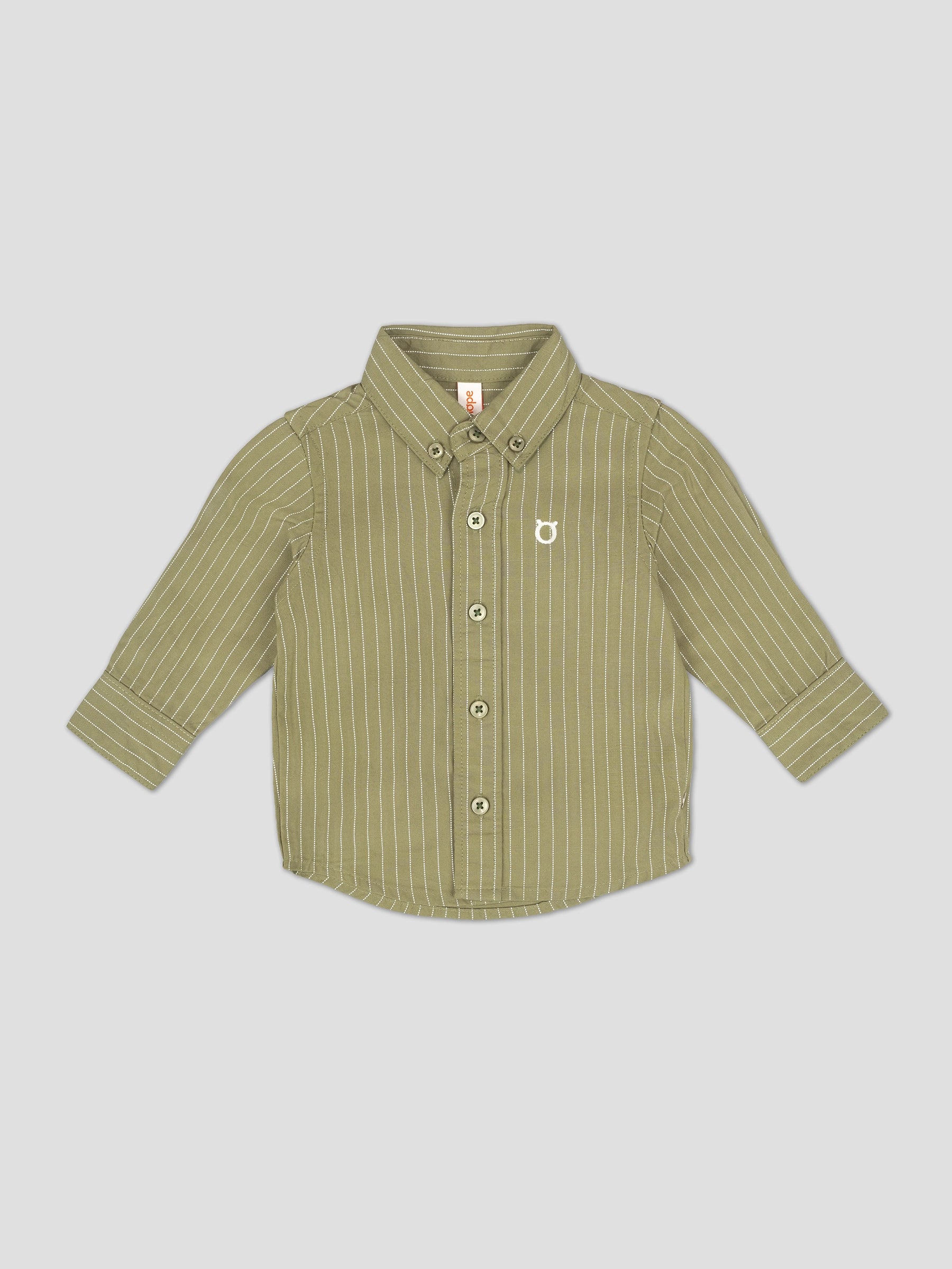 Hap&Hope Striped Collar Neck Full Sleeve Shirt for Boys