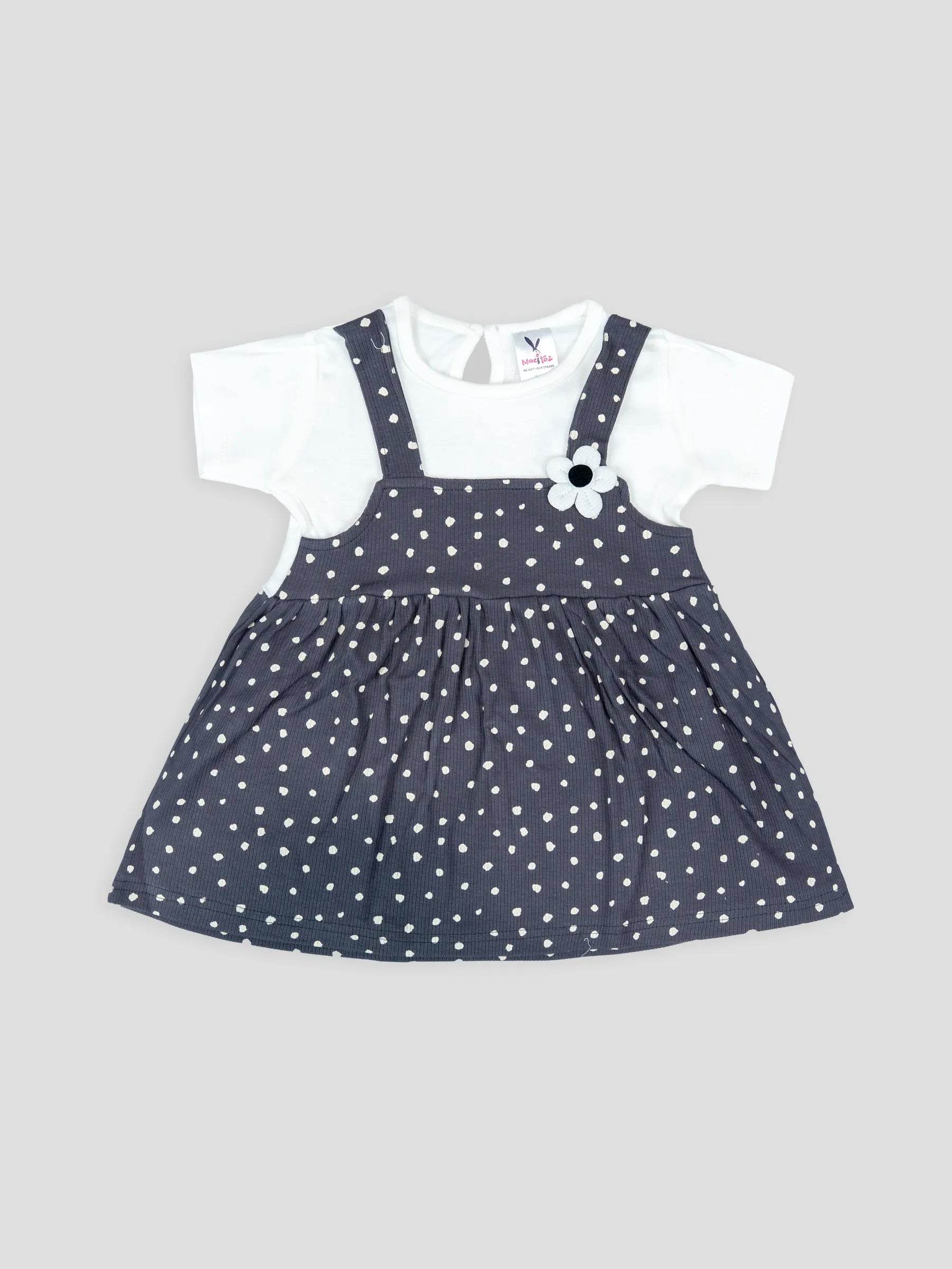 Hap & Hope  Printed Cotton Half Sleeve Frock For Baby Girls