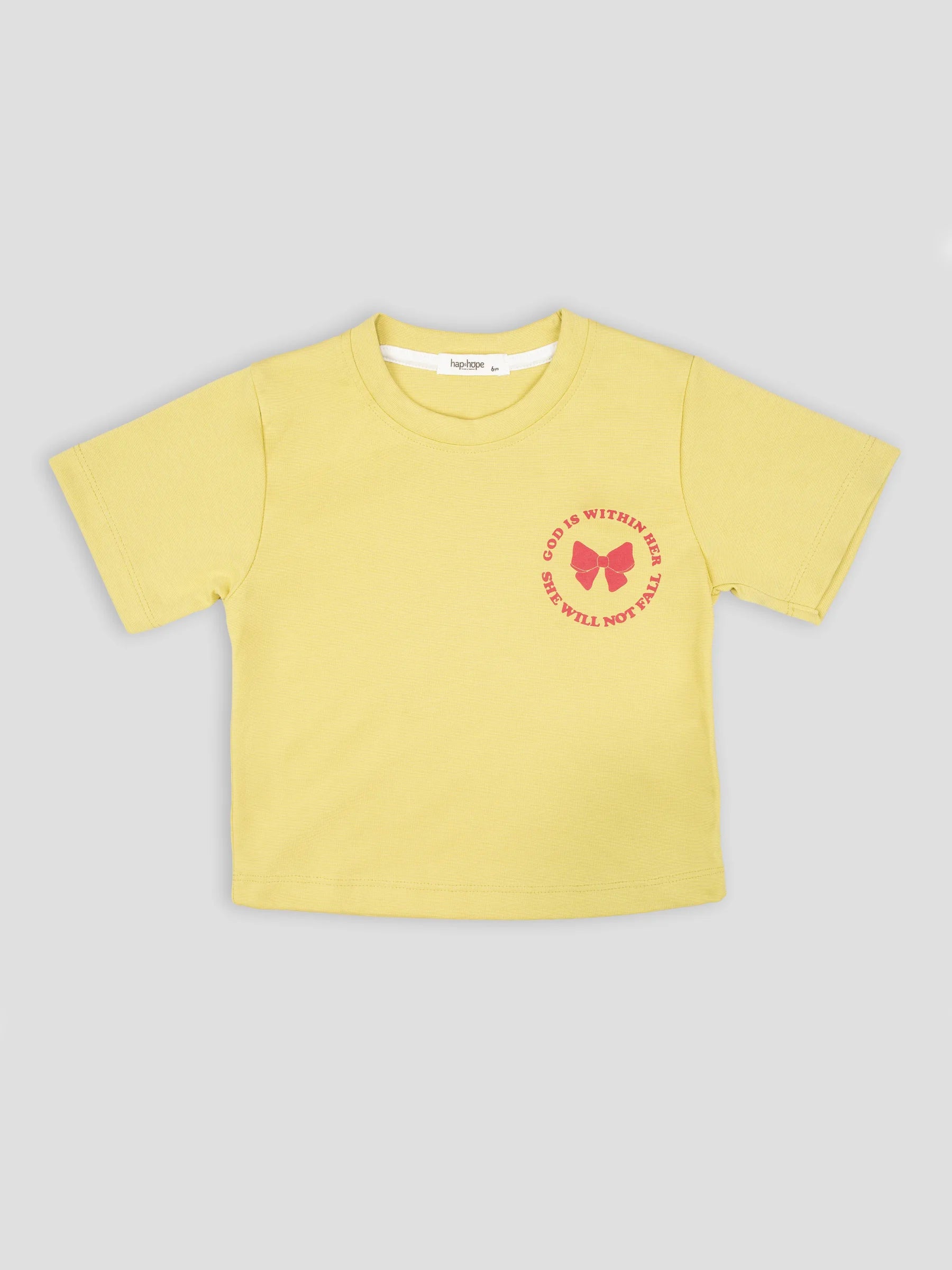 Hap&Hope Printed Round Neck Half Sleeve T-Shirt for Girls