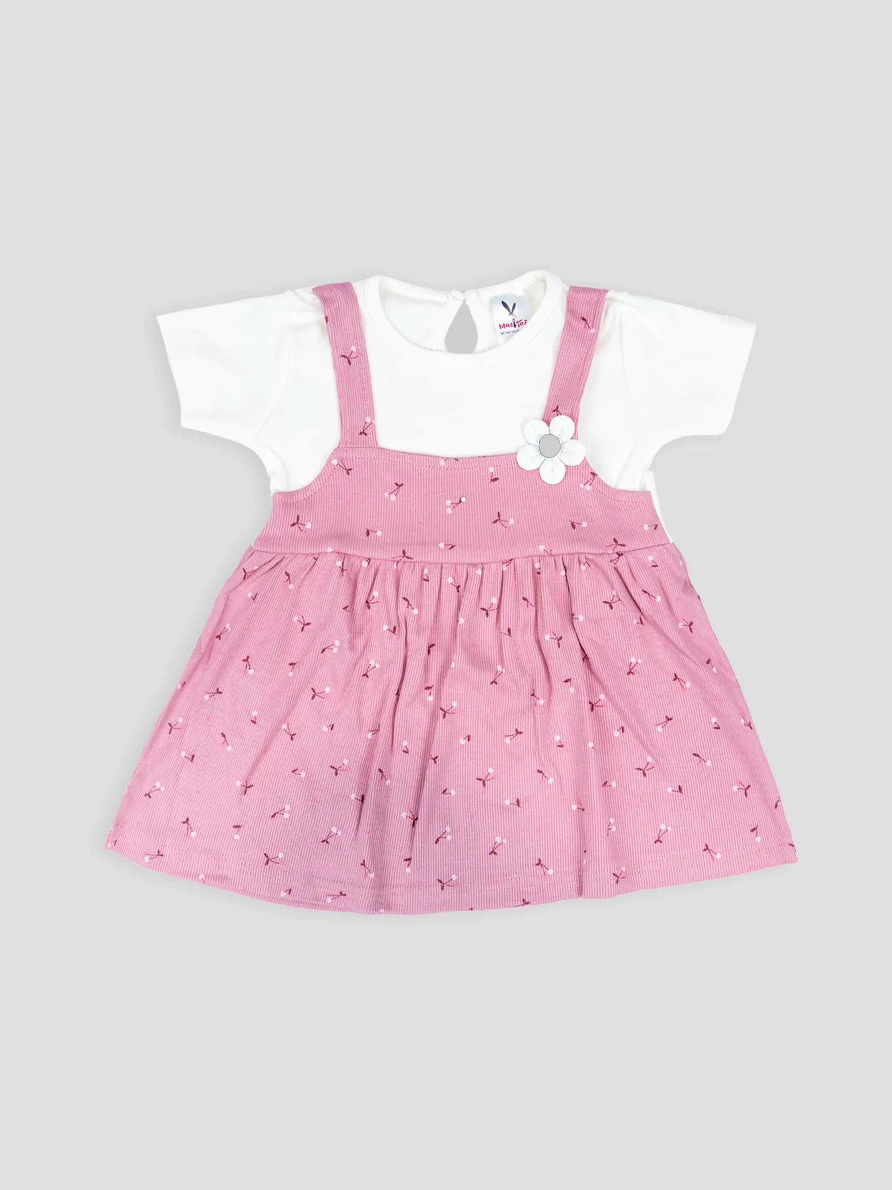 Hap & Hope  Printed Cotton Half Sleeve Frock For Baby Girls