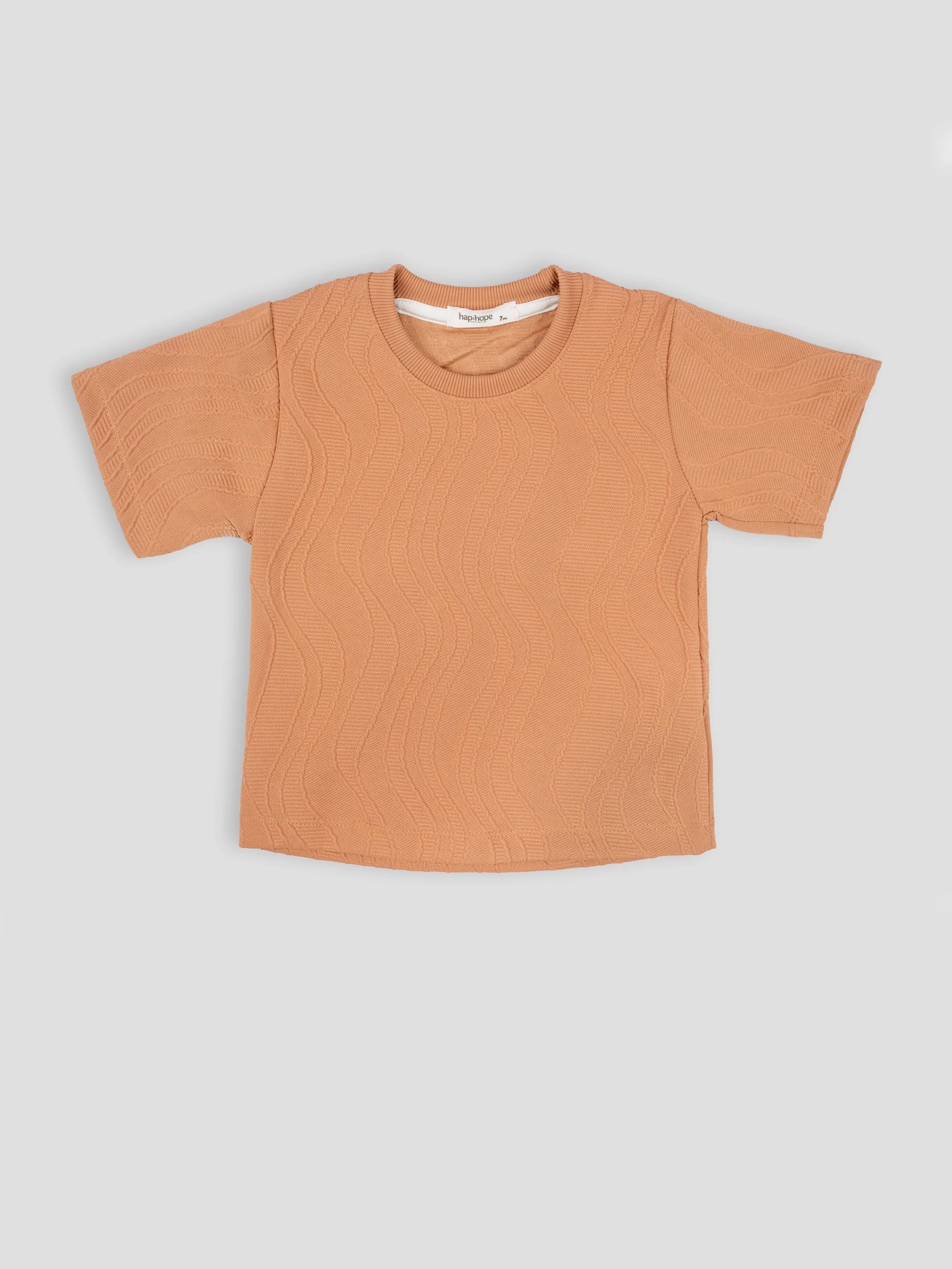 Hap&Hope Plain Round Neck Half Sleeve Cotton T-Shirt for Boys