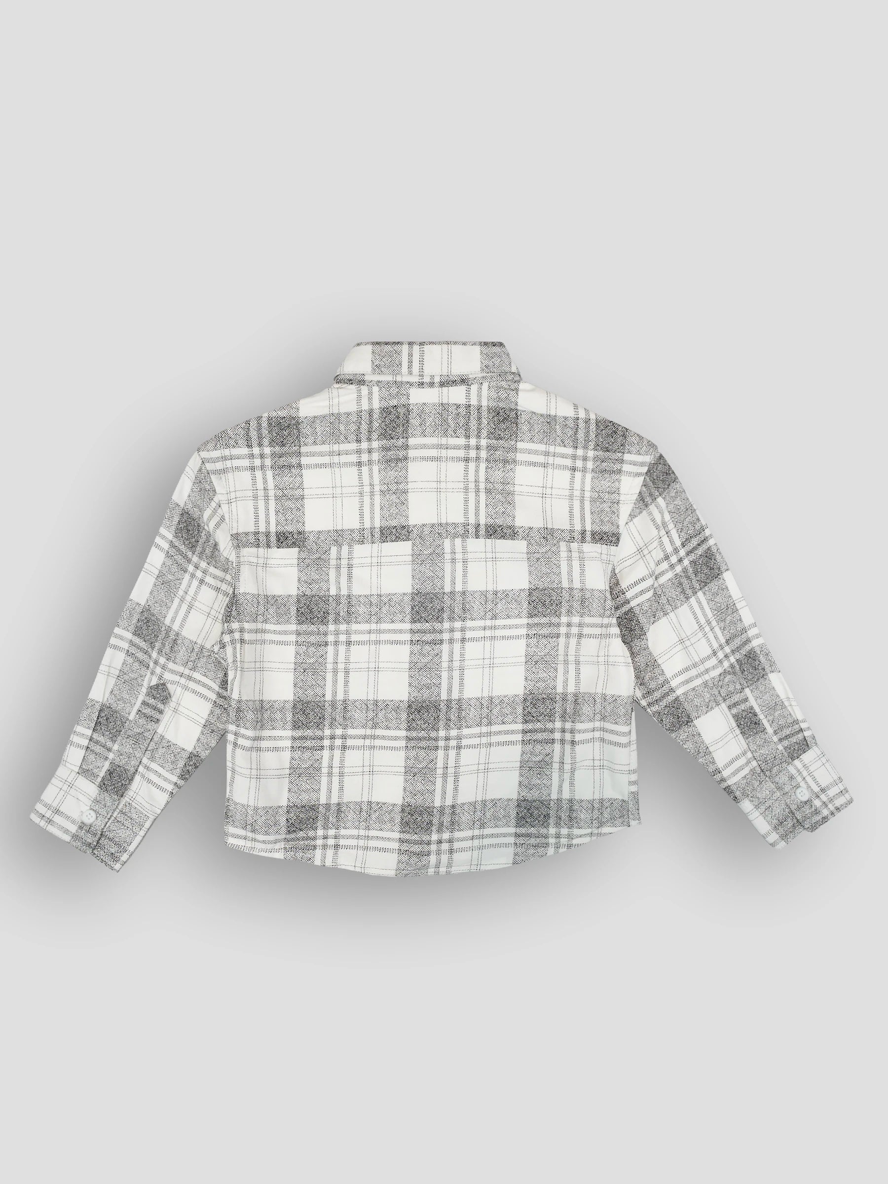 Hap&Hope Checked Collar Neck Full Sleeve Cotton Shirt for Boys
