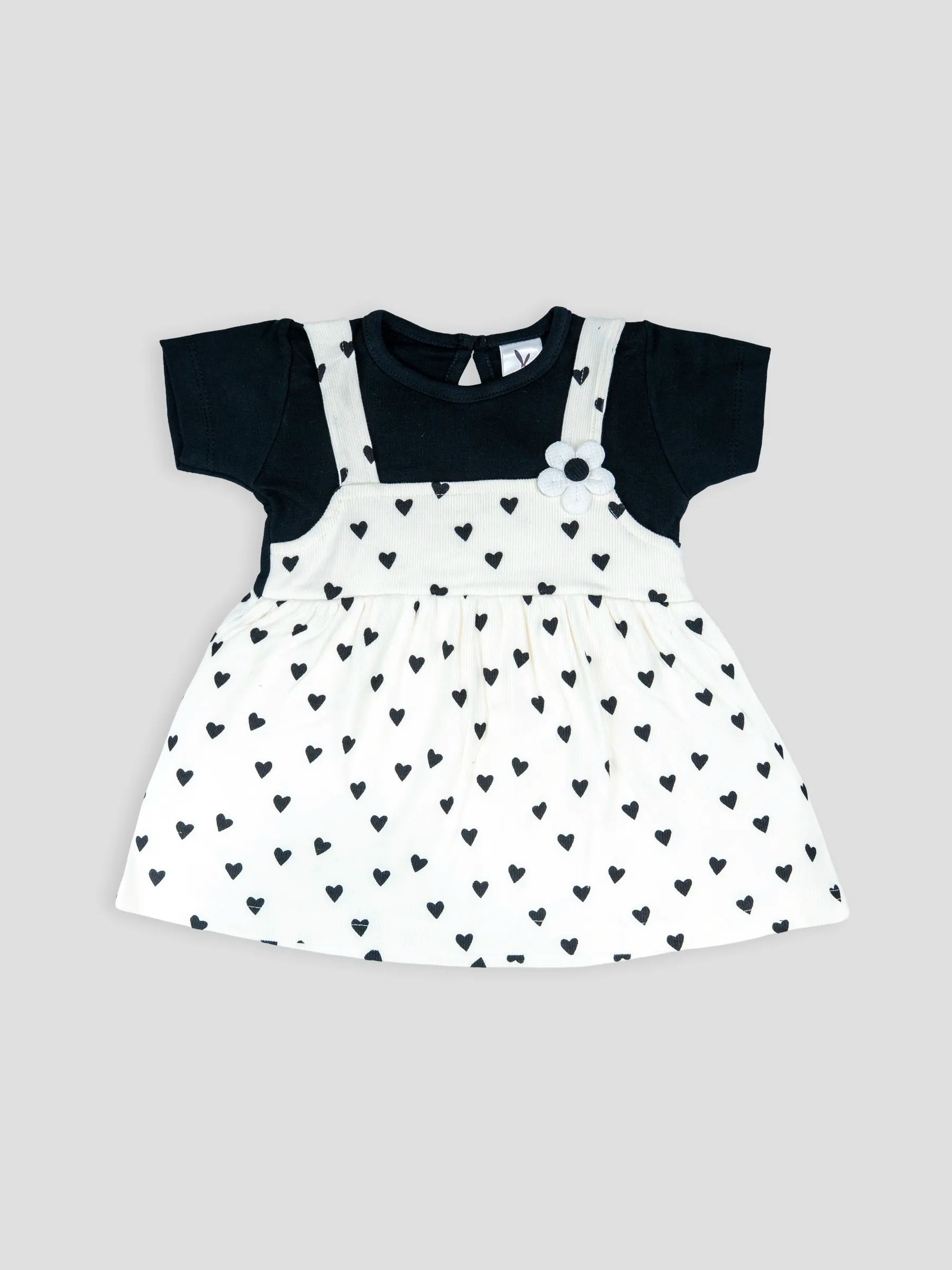 Hap & Hope  Printed Cotton Half Sleeve Frock For Baby Girls