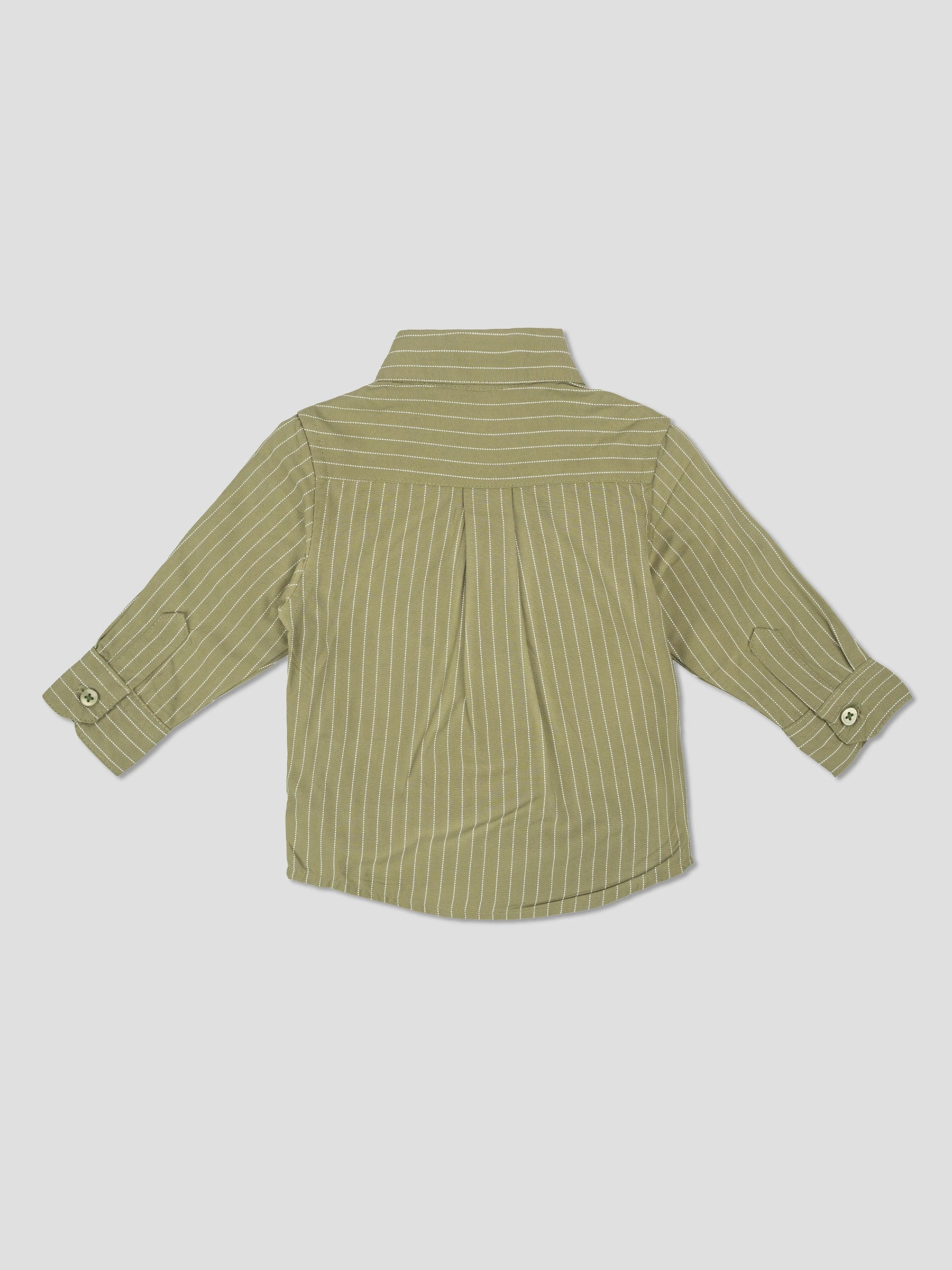 Hap&Hope Striped Collar Neck Full Sleeve Shirt for Boys