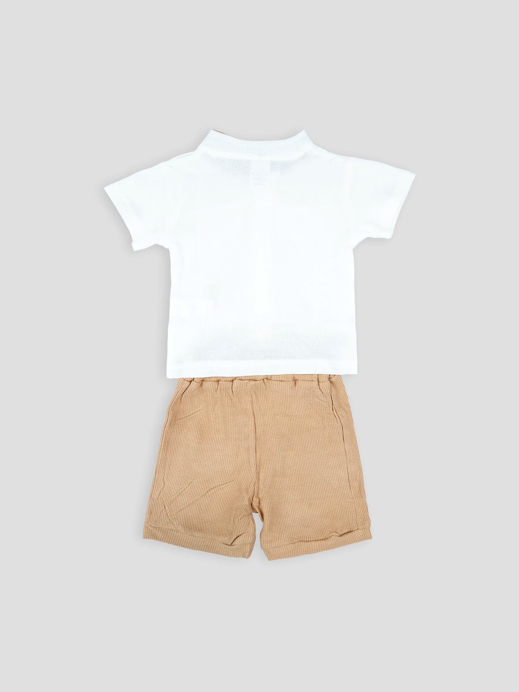 Hap & Hope Cotton Half Sleeve Chinese Neck T-Shirt & Shorts For Boys