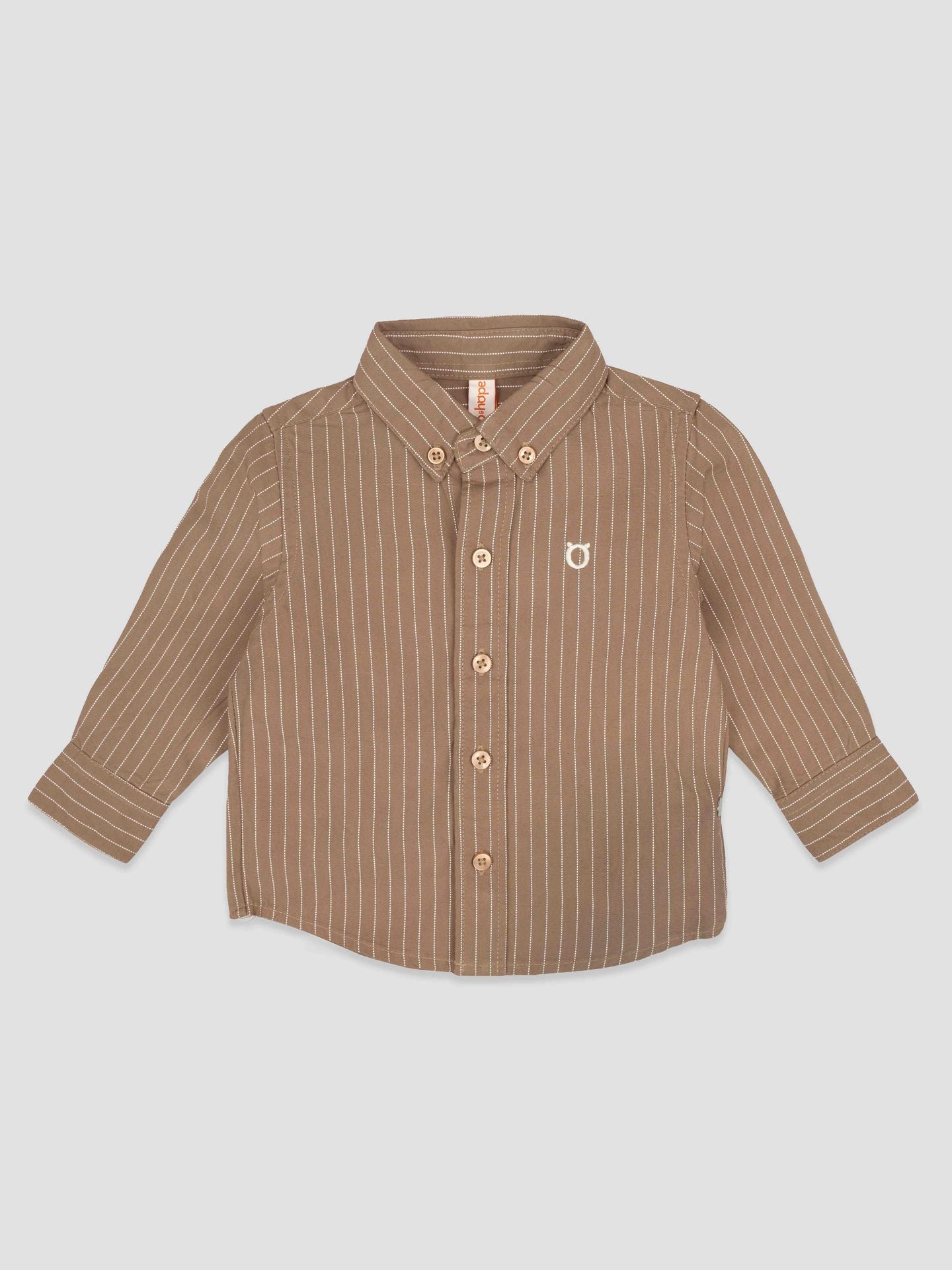 Hap&Hope Striped Collar Neck Full Sleeve Shirt for Boys
