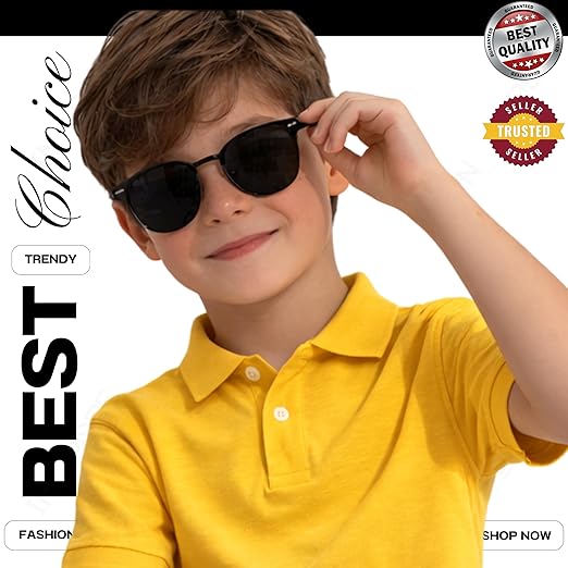 Kids Boys Polo T-Shirt | Half Sleeves | Organic Cotton Rich Bio-Wash Fabric | Ultra Soft & Breathable