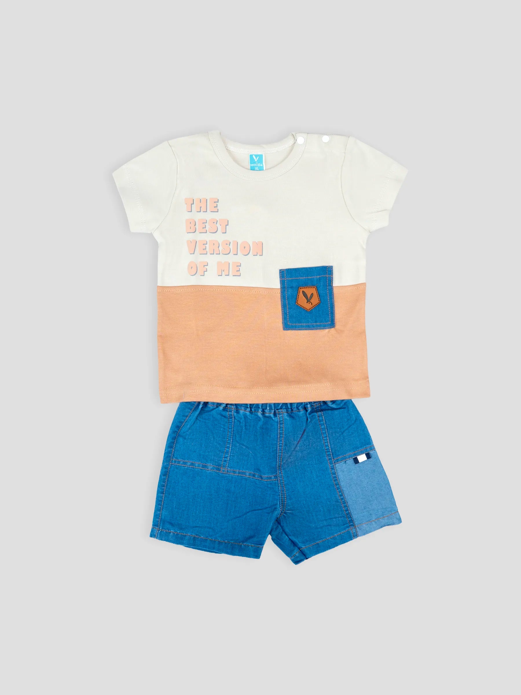 Hap & Hope Printed Cotton Half Sleeve T-Shirt & Shorts For Baby Boys