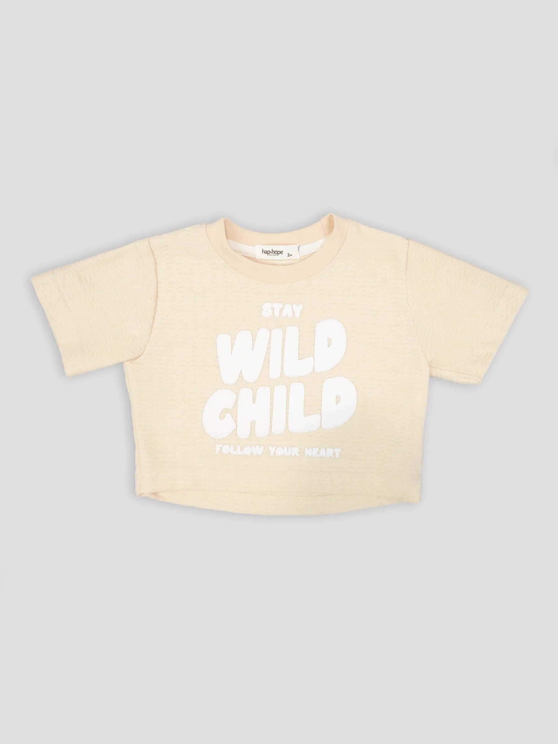 Hap&Hope Printed Round Neck Half Sleeve T-Shirt for Girls