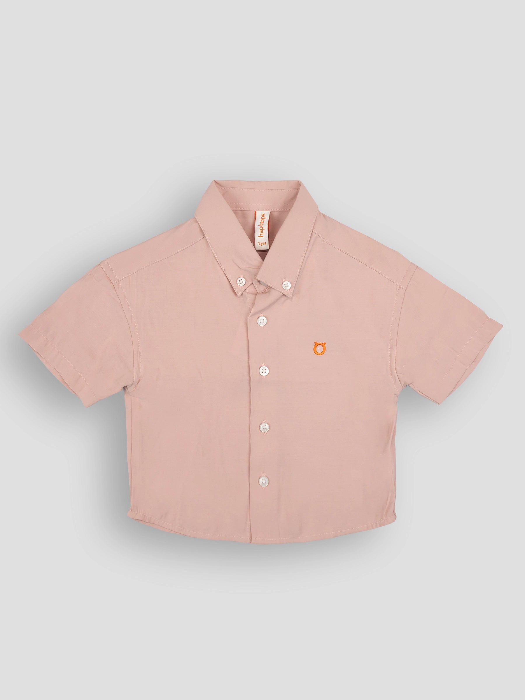 Hap&Hope Plain Collar Neck Half Sleeve Shirt for Boys