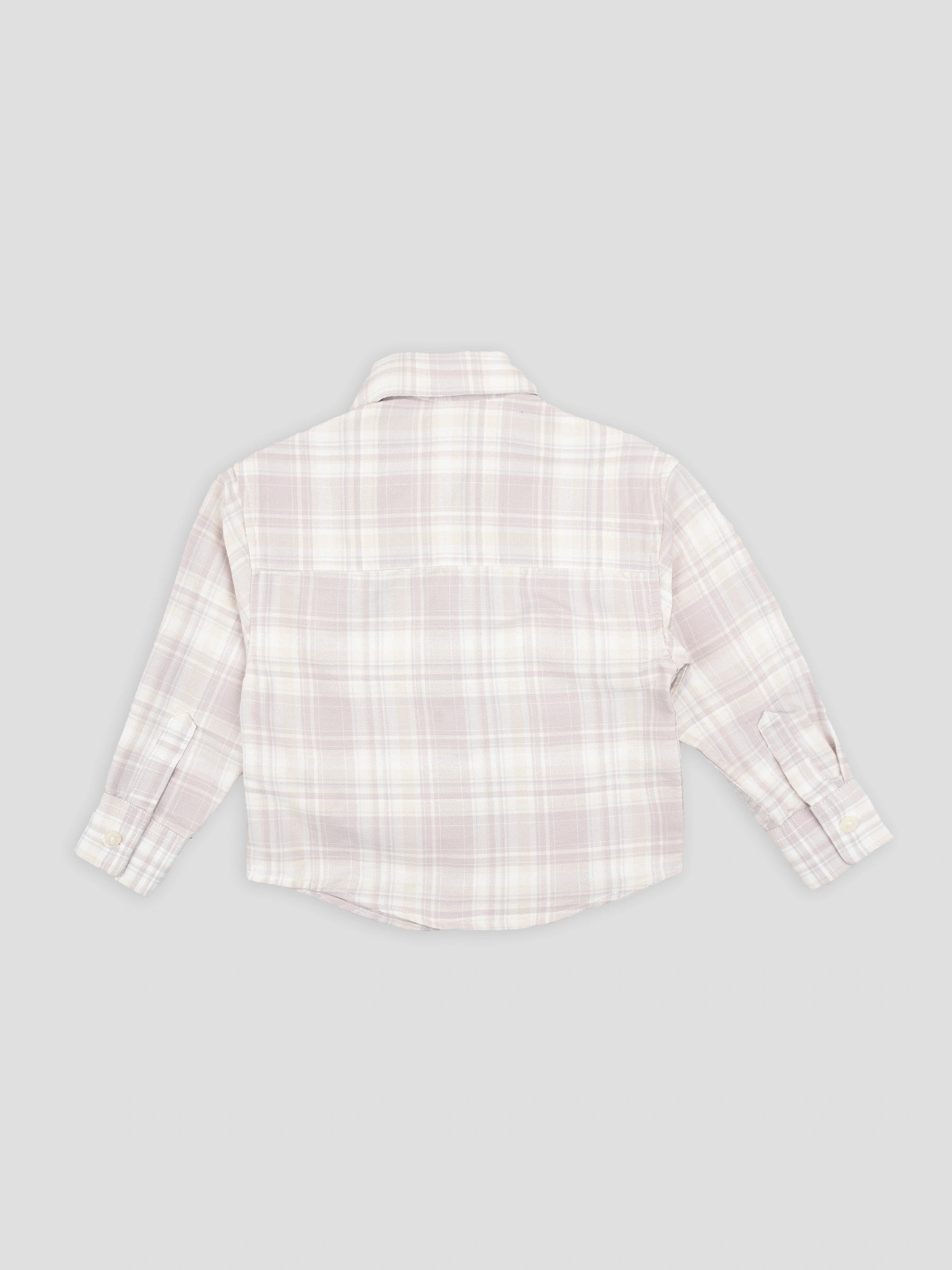 Hap&Hope Checked Graphic Print Full Sleeve Cotton Shirt for Boys
