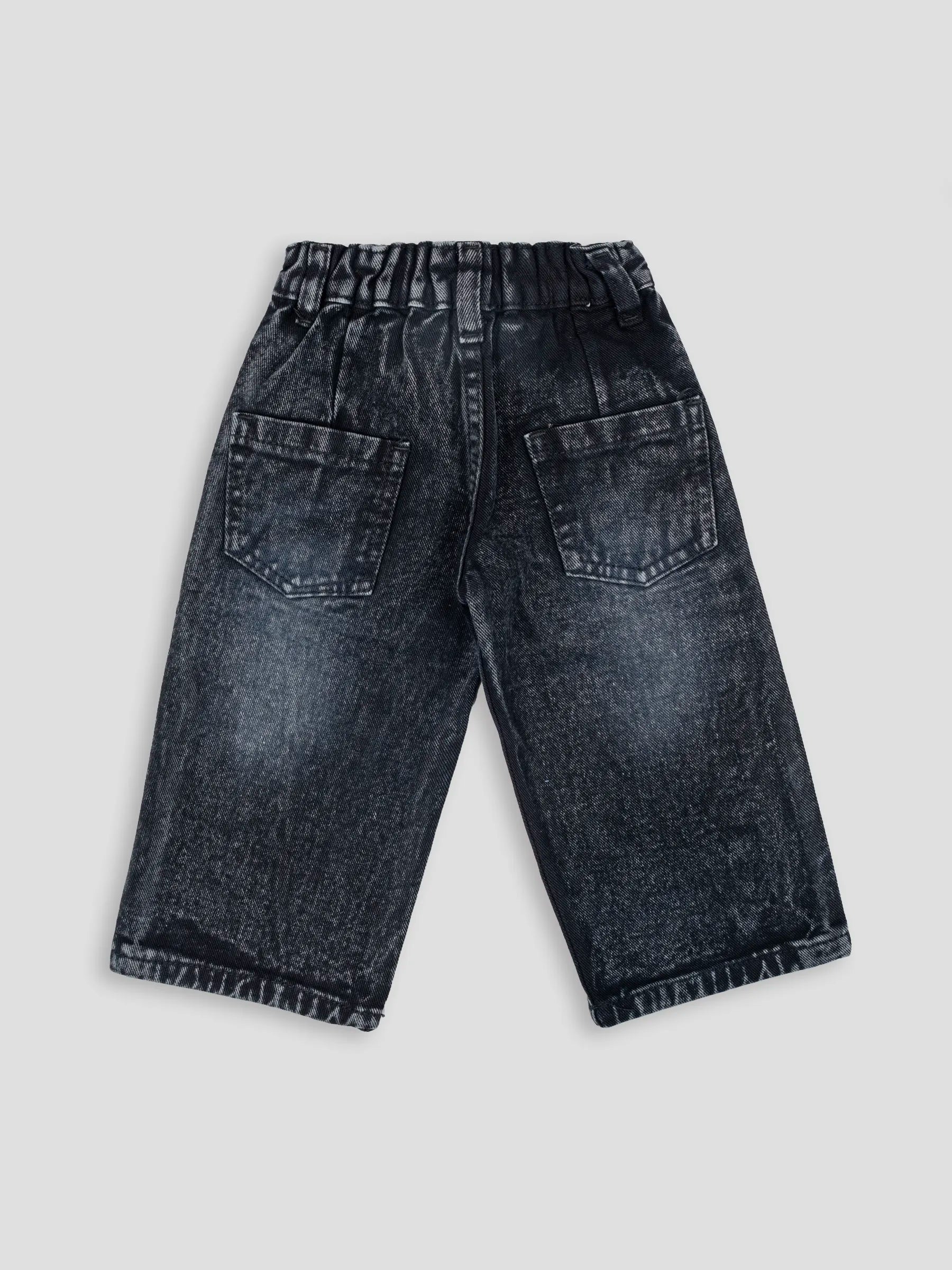 Hap & Hope Girls Relaxed Fit Printed Denim Culotte Jeans For Girls