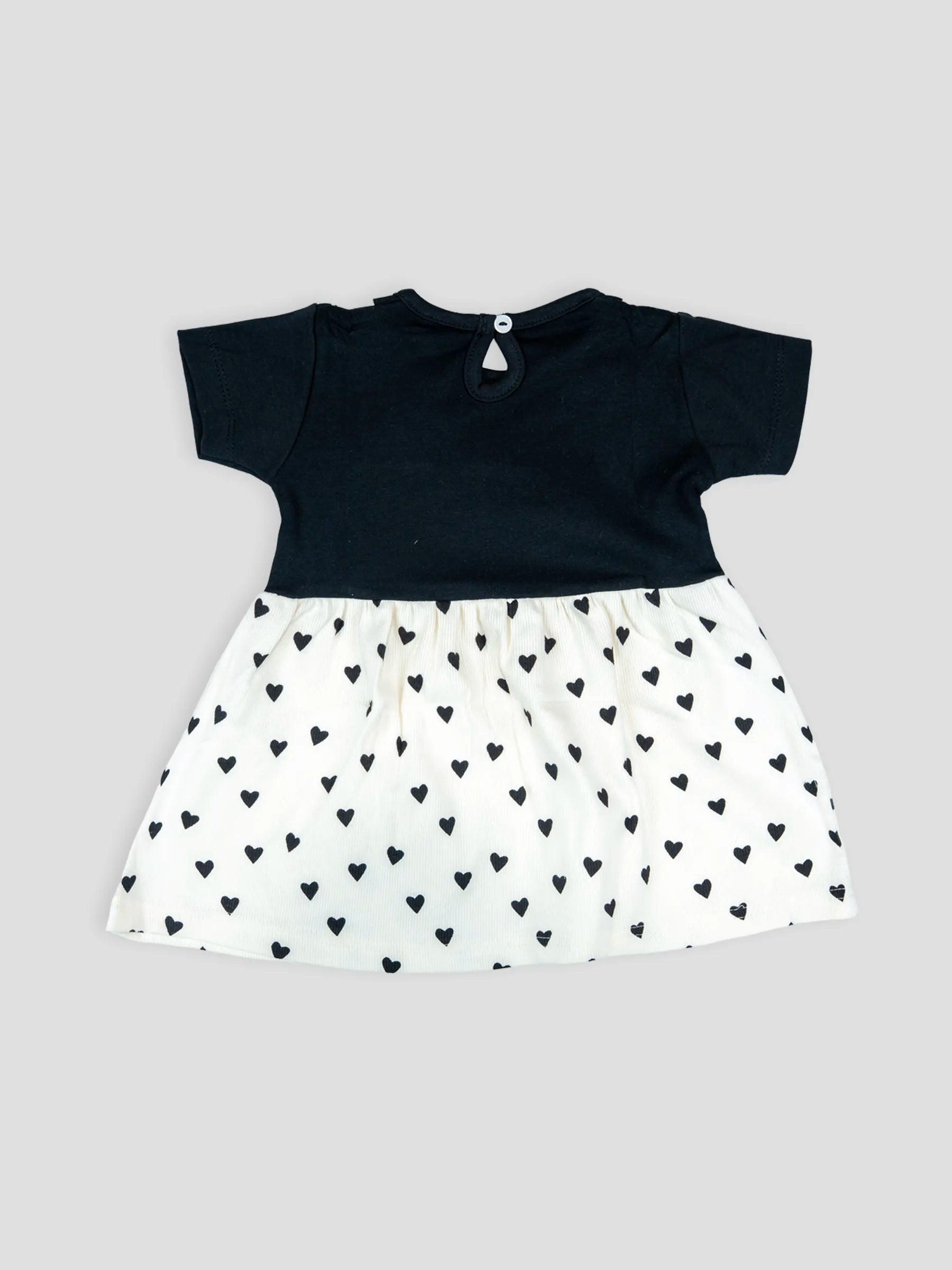 Hap & Hope  Printed Cotton Half Sleeve Frock For Baby Girls