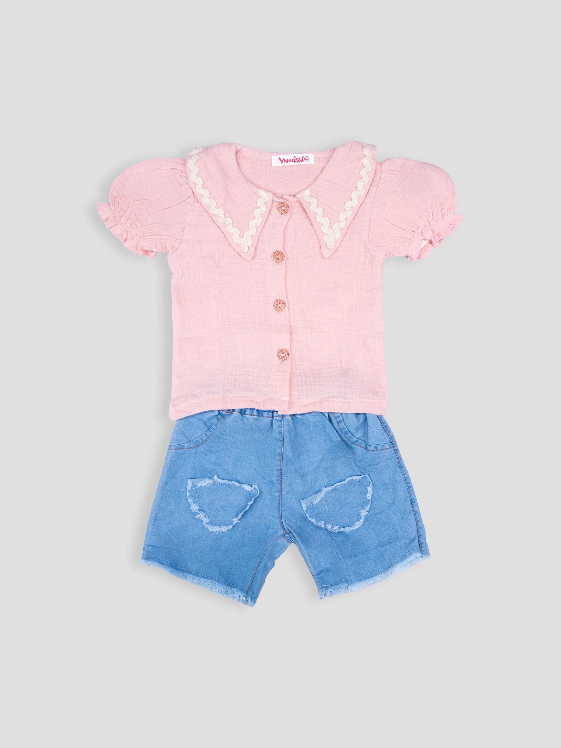 Hap & Hope  Cotton Top & Shorts For Baby Girls