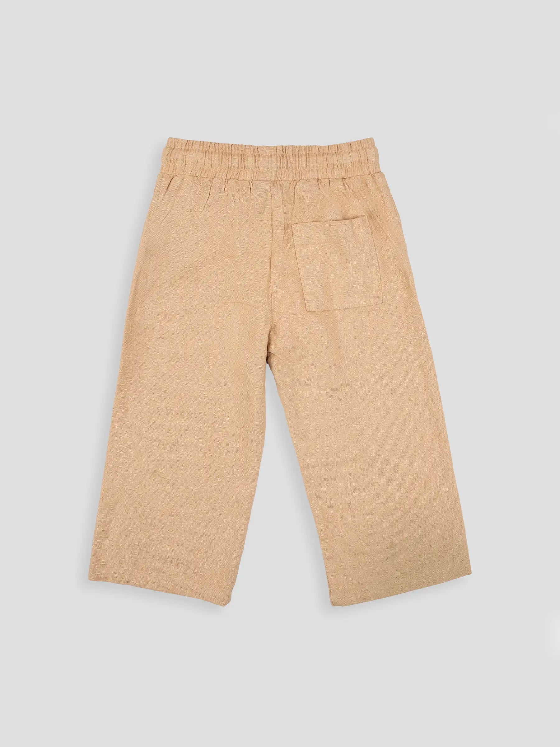 Hap & Hope Unisex Relaxed Fit Plain Linen Pants For Unisex