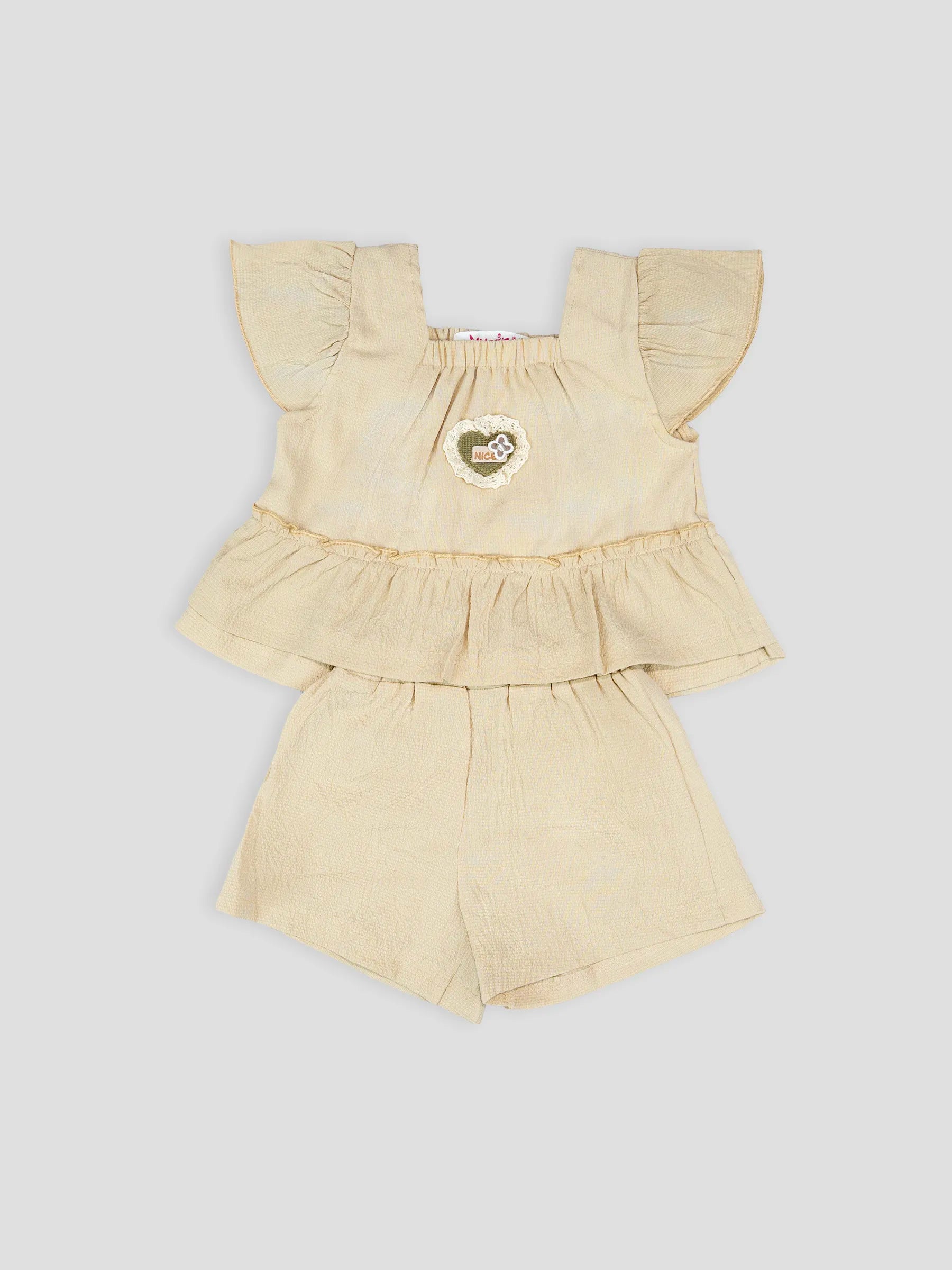 Hap & Hope Cotton Top & Shorts For Baby Girls