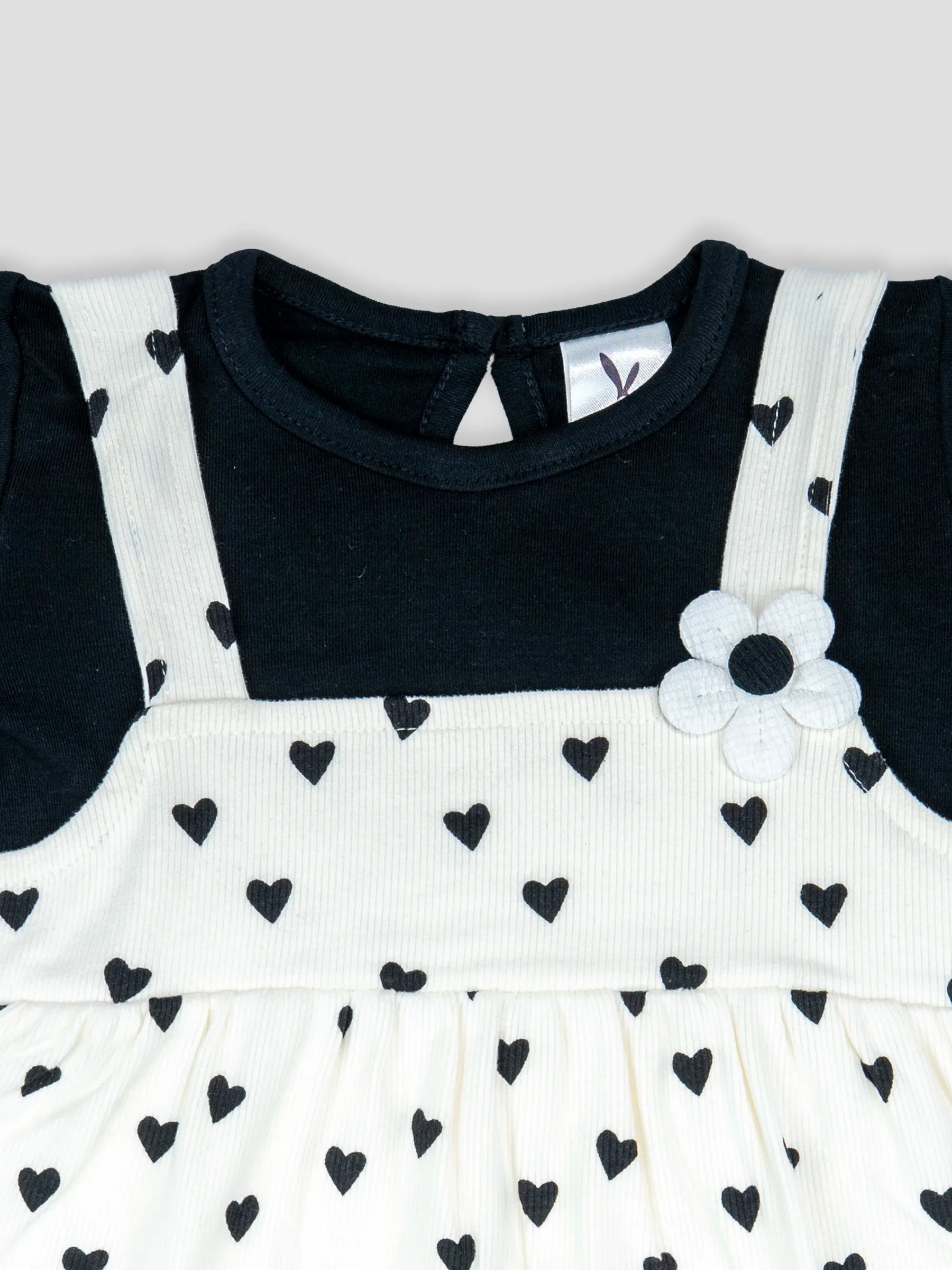 Hap & Hope  Printed Cotton Half Sleeve Frock For Baby Girls