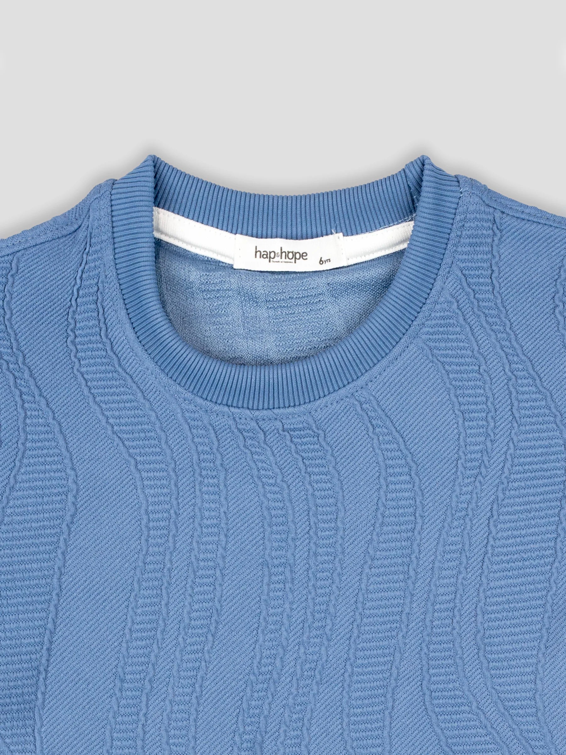 Hap&Hope Plain Round Neck Half Sleeve Cotton T-Shirt for Boys