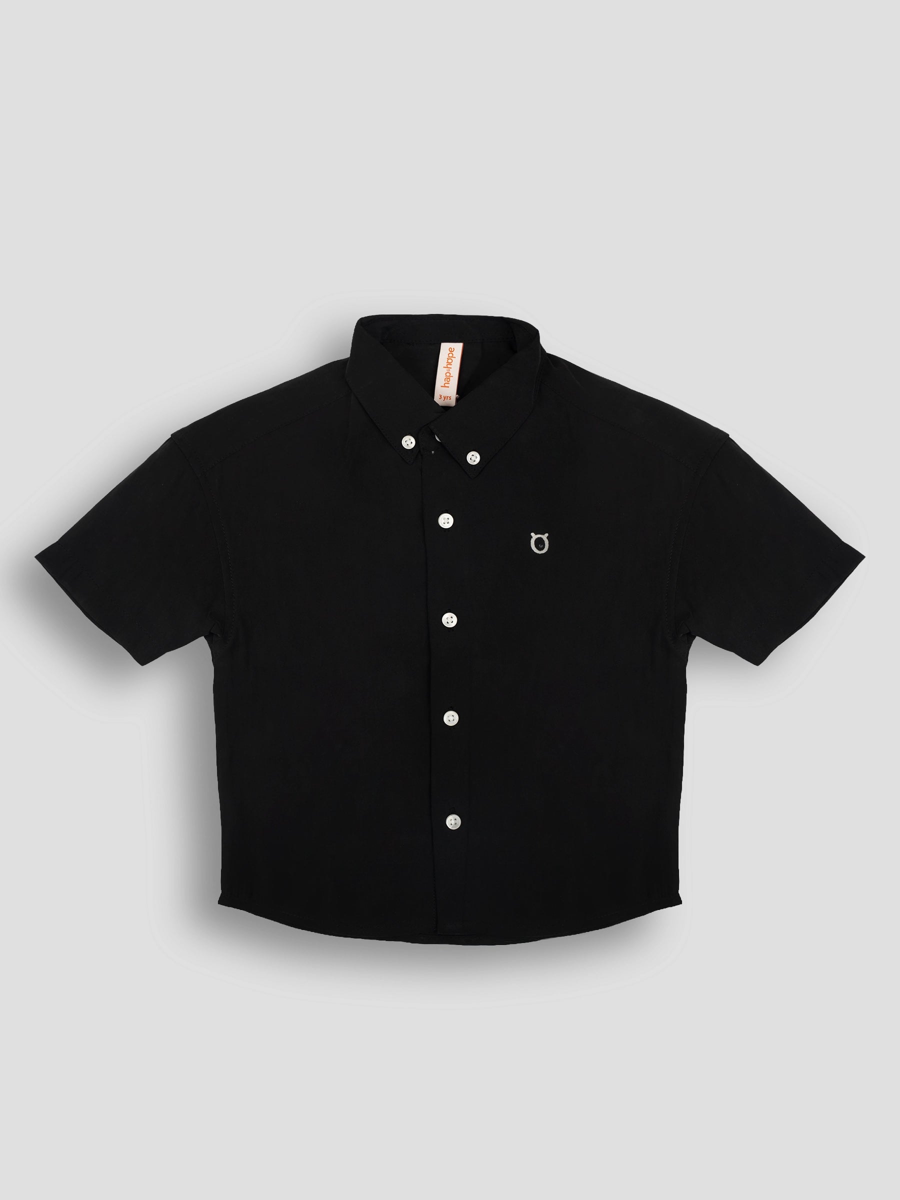 Hap&Hope Plain Collar Neck Half Sleeve Shirt for Boys