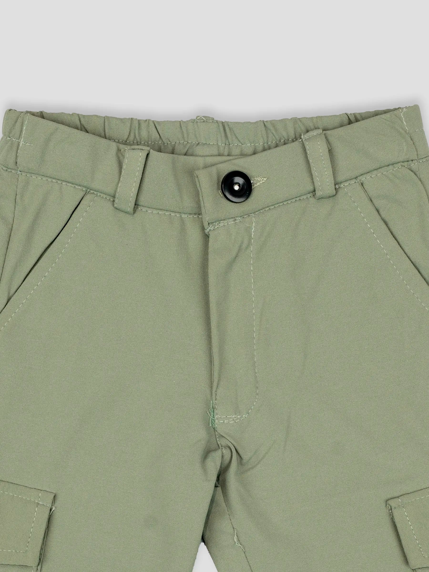 Hap & Hope Unisex Relaxed Fit Plain Poly Cotton Cargo Pants For Unisex