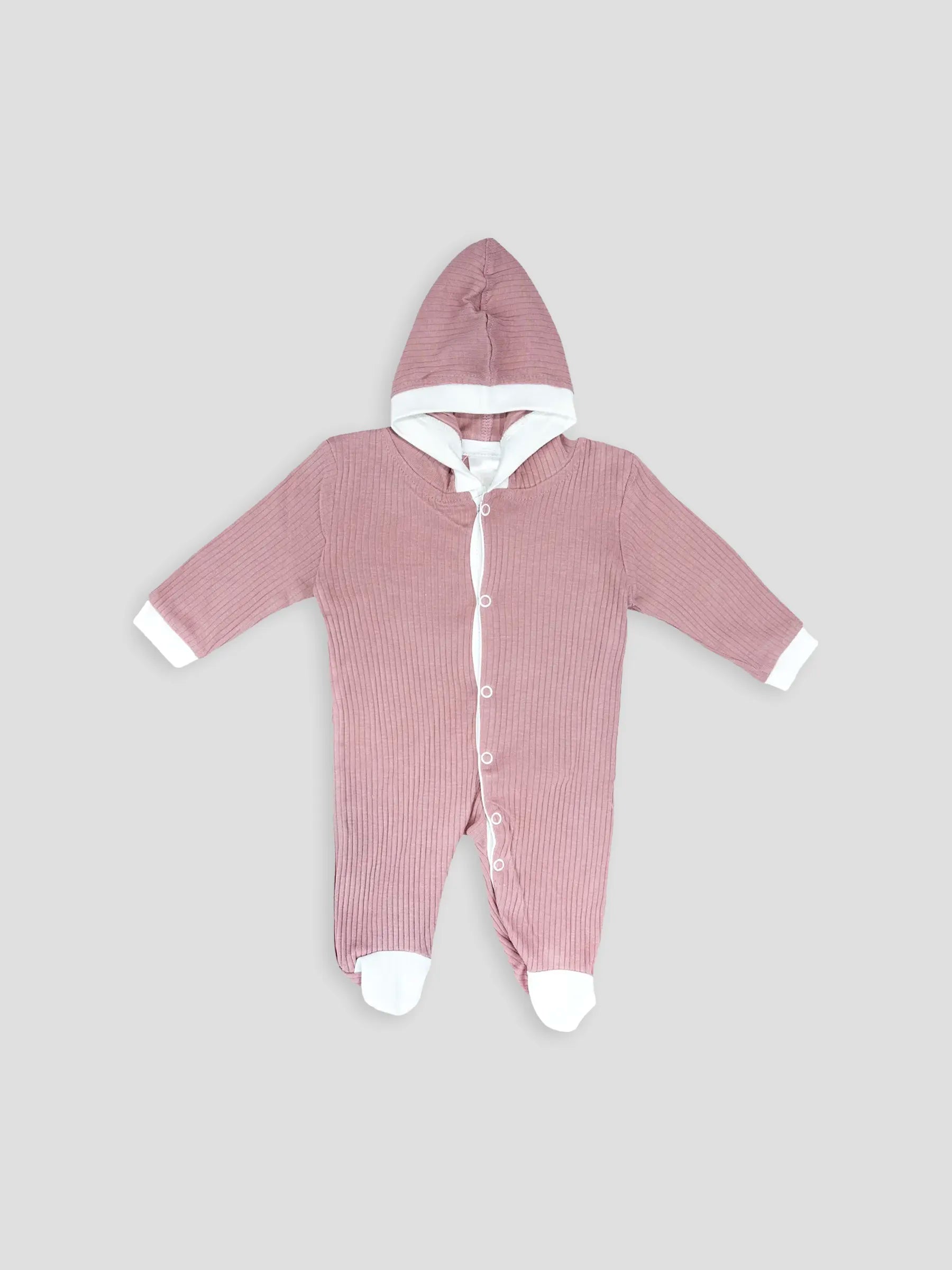 Hap & Hope  Hooded Full Sleeve Cotton Sleep Suit  For Baby Boys