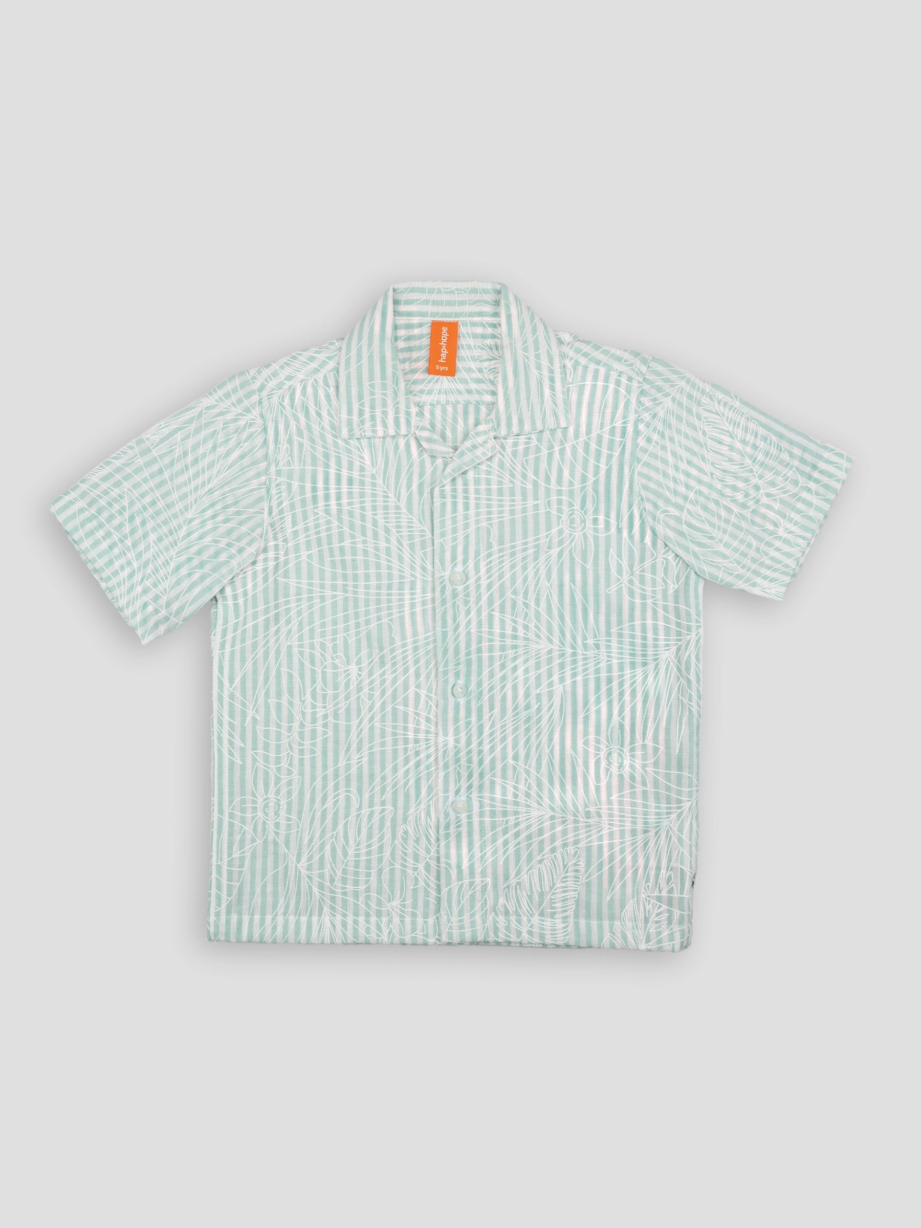 Hap&Hope Printed Camp Collar Half Sleeve Shirt for Boys