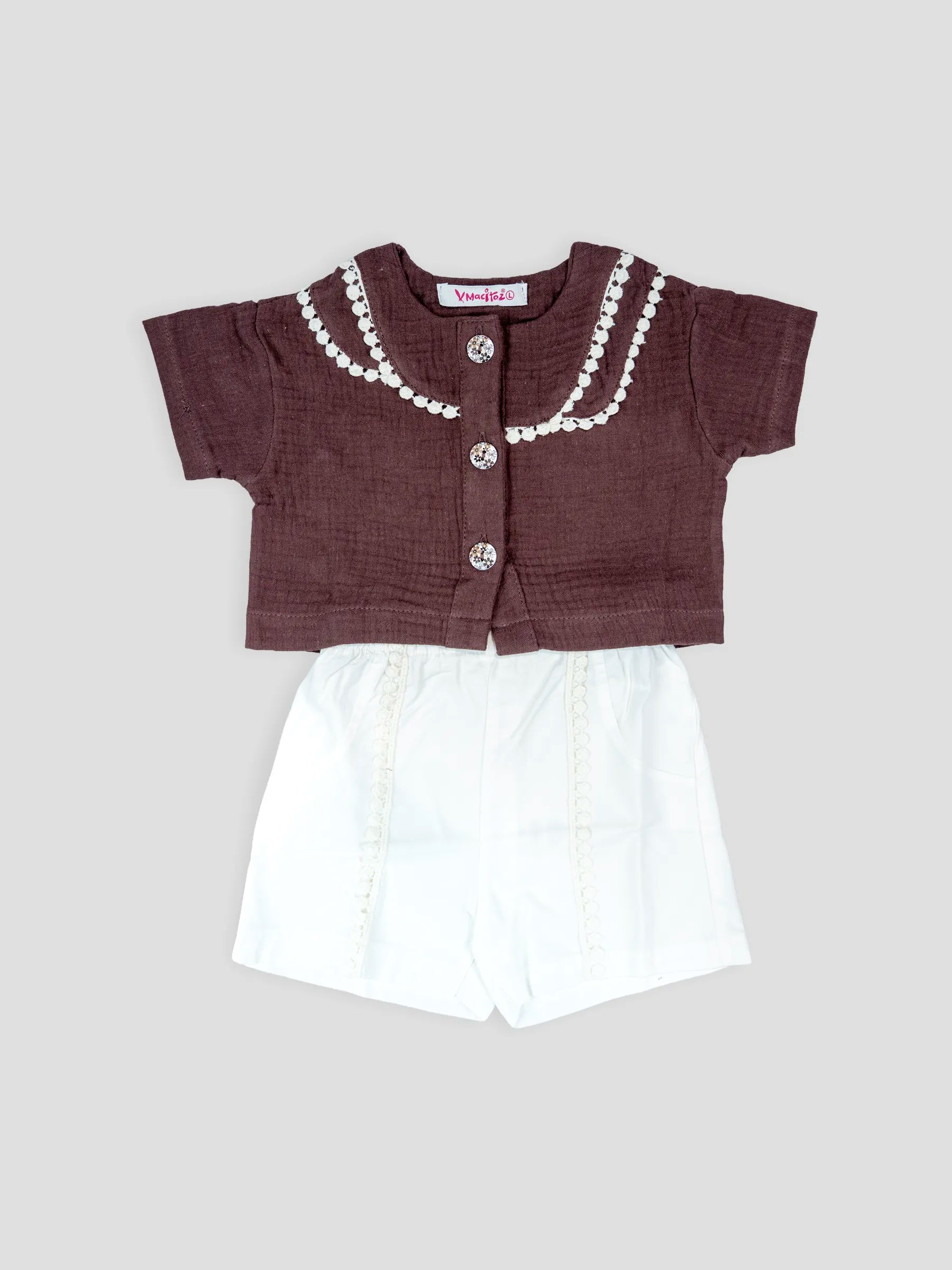 Hap & Hope Cotton Top & Shorts For Baby Girls