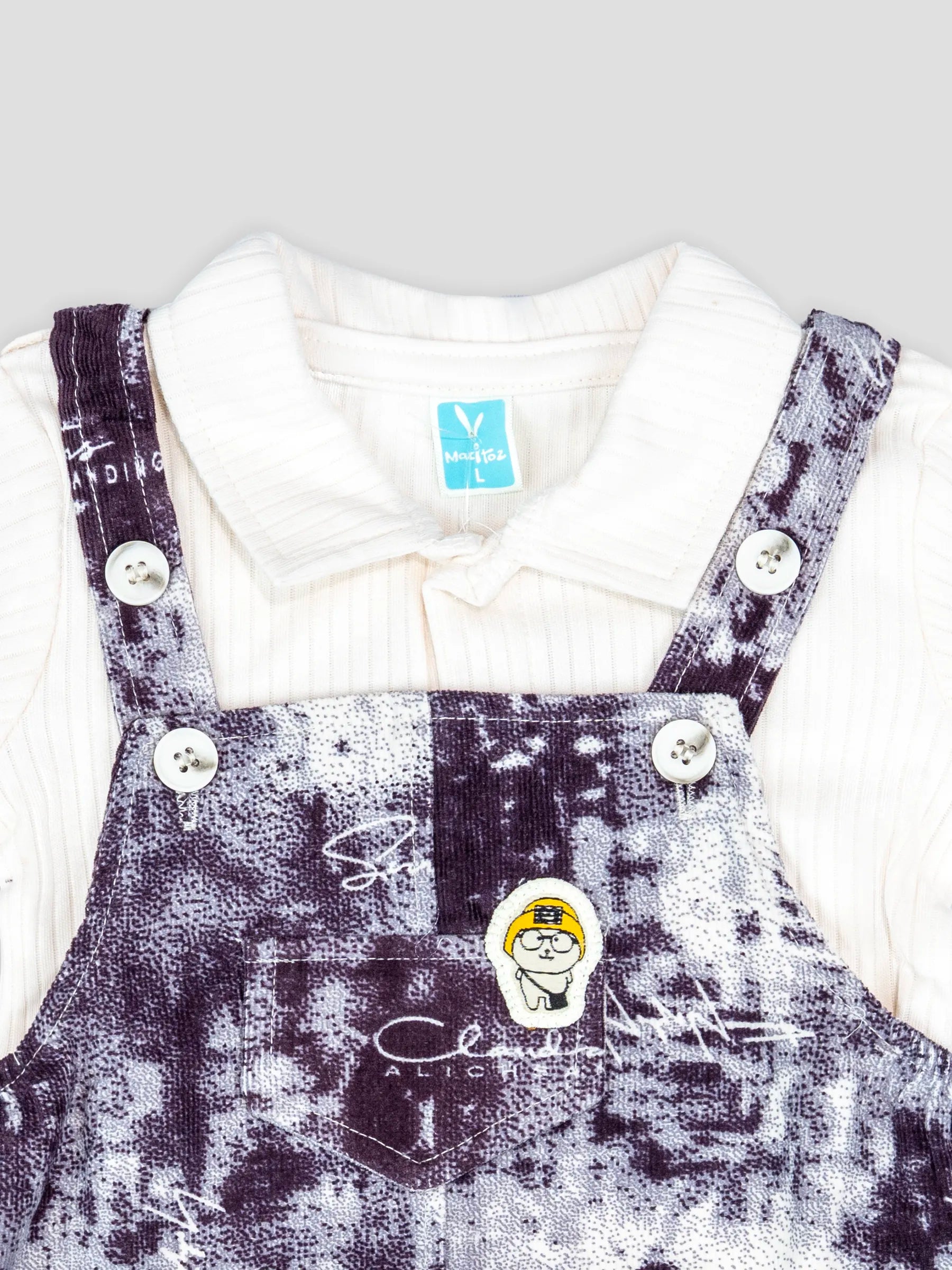 Hap & Hope Printed Cotton Half Sleeve Collar Neck Baba Suit For Baby Boys