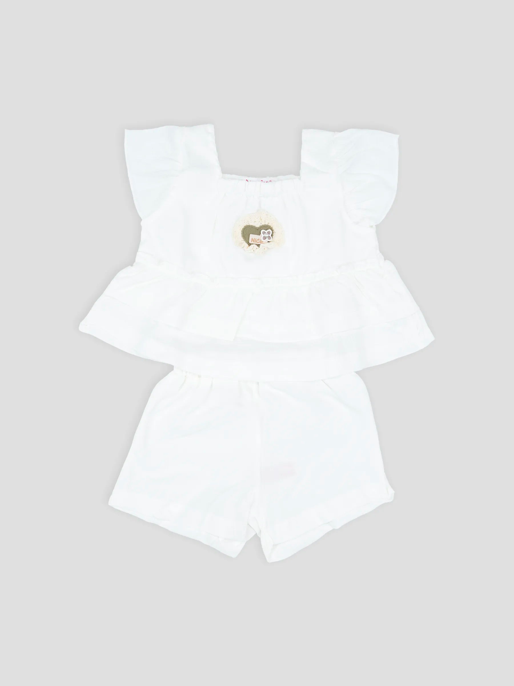 Hap & Hope Cotton Top & Shorts For Baby Girls