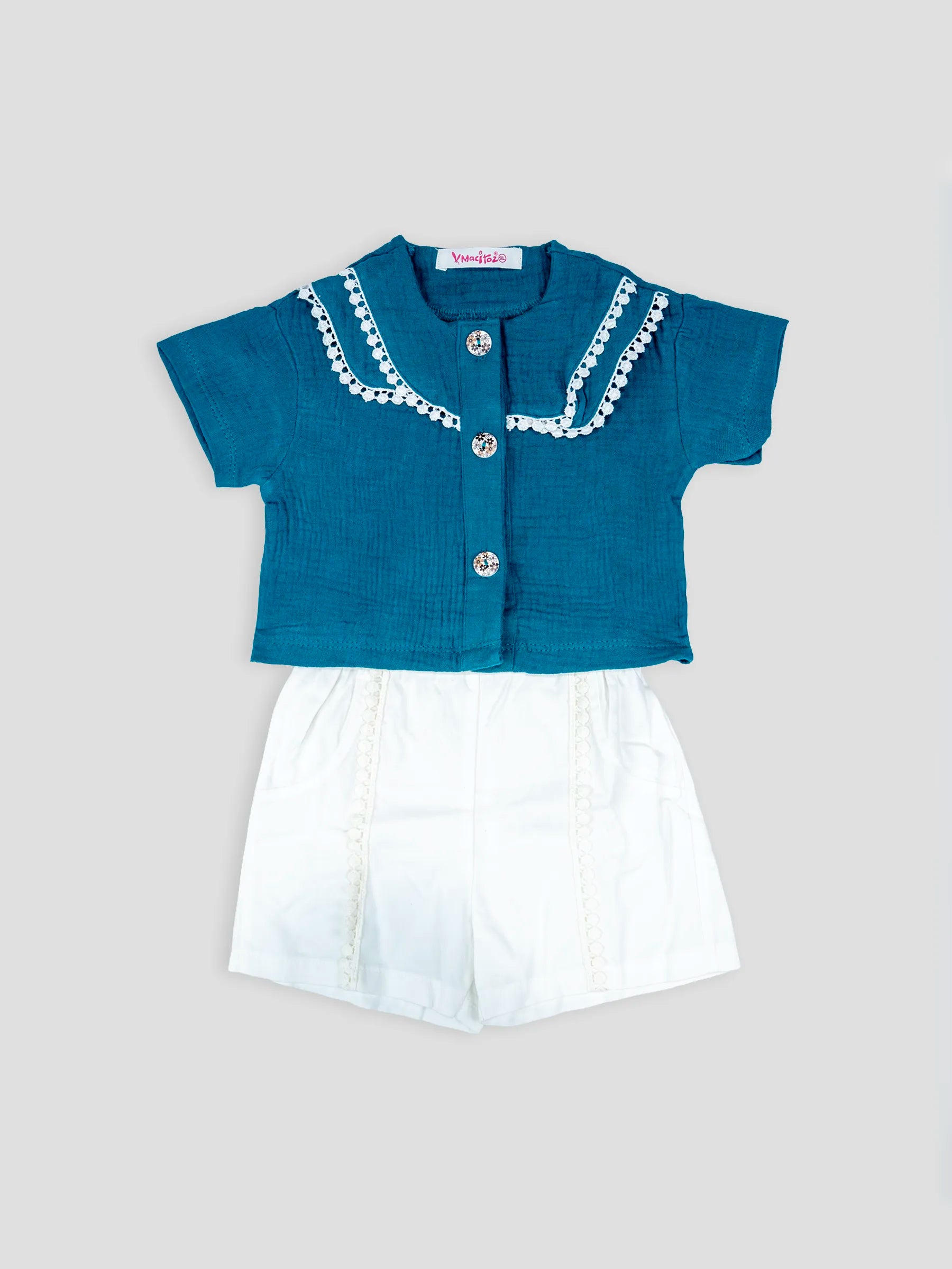 Hap & Hope Cotton Top & Shorts For Baby Girls