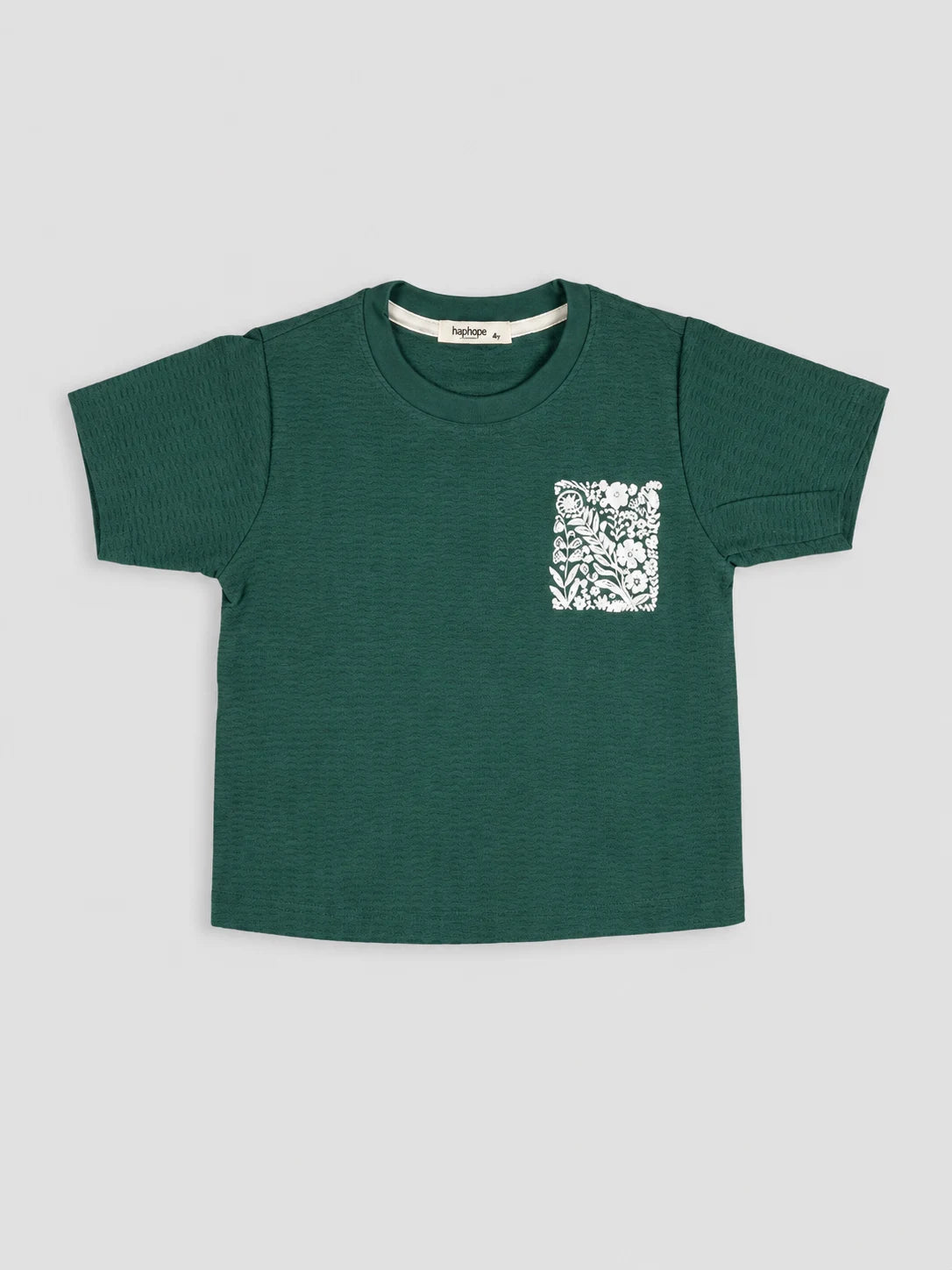 Hap & Hop  Floral Graphic Printed Half Sleeve T-Shirt For Girls