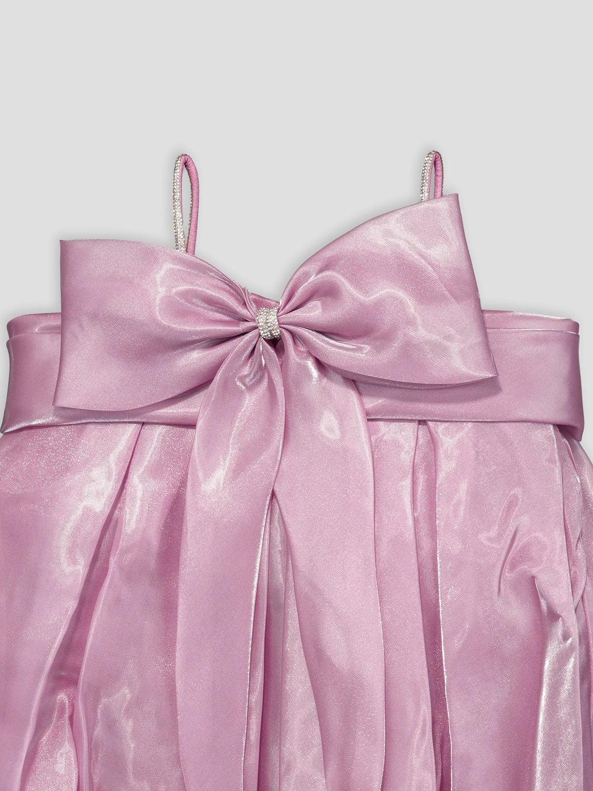 Hap & Hope Bow Detail Sleeveless Party Wear Frock  For Girls