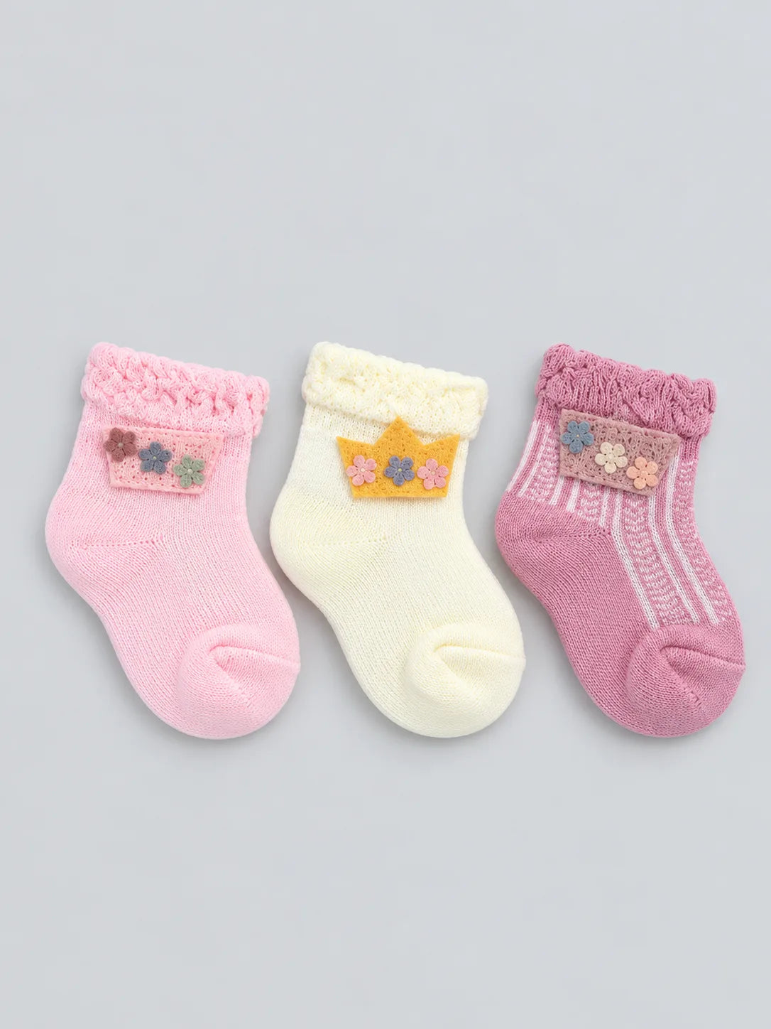 Hap & Hope  Bow & Flower Ankle Socks