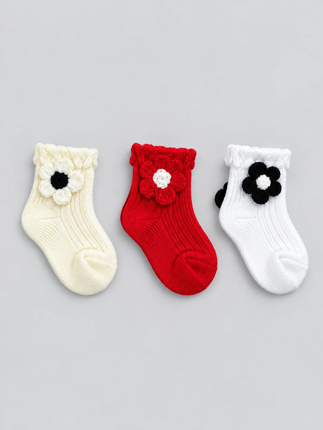 Hap & Hope  Bow & Flower Ankle Socks
