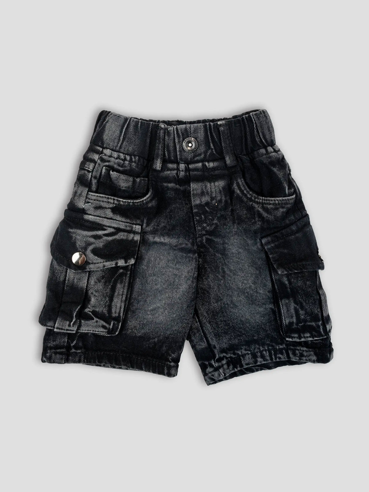 Hap & Hope Boys Relaxed Fit Denim Cargo Shorts with Flap Pockets for boys