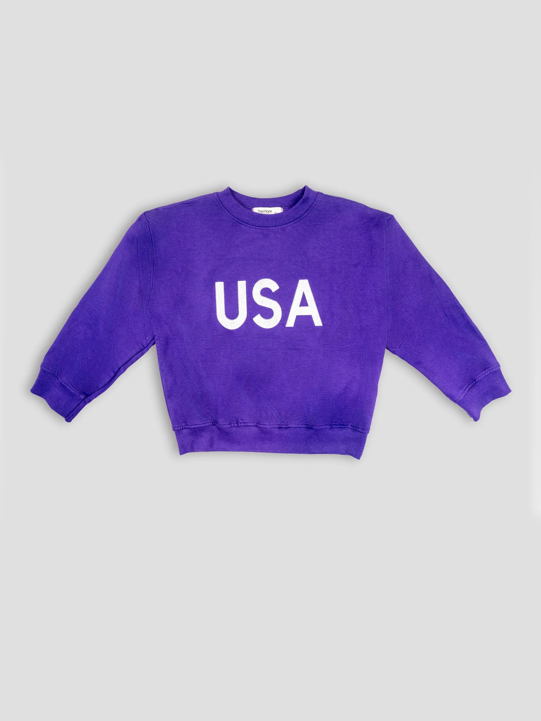 Hap & Hope Boys USA Printed Full Sleeve Cotton T-Shirt For Boys