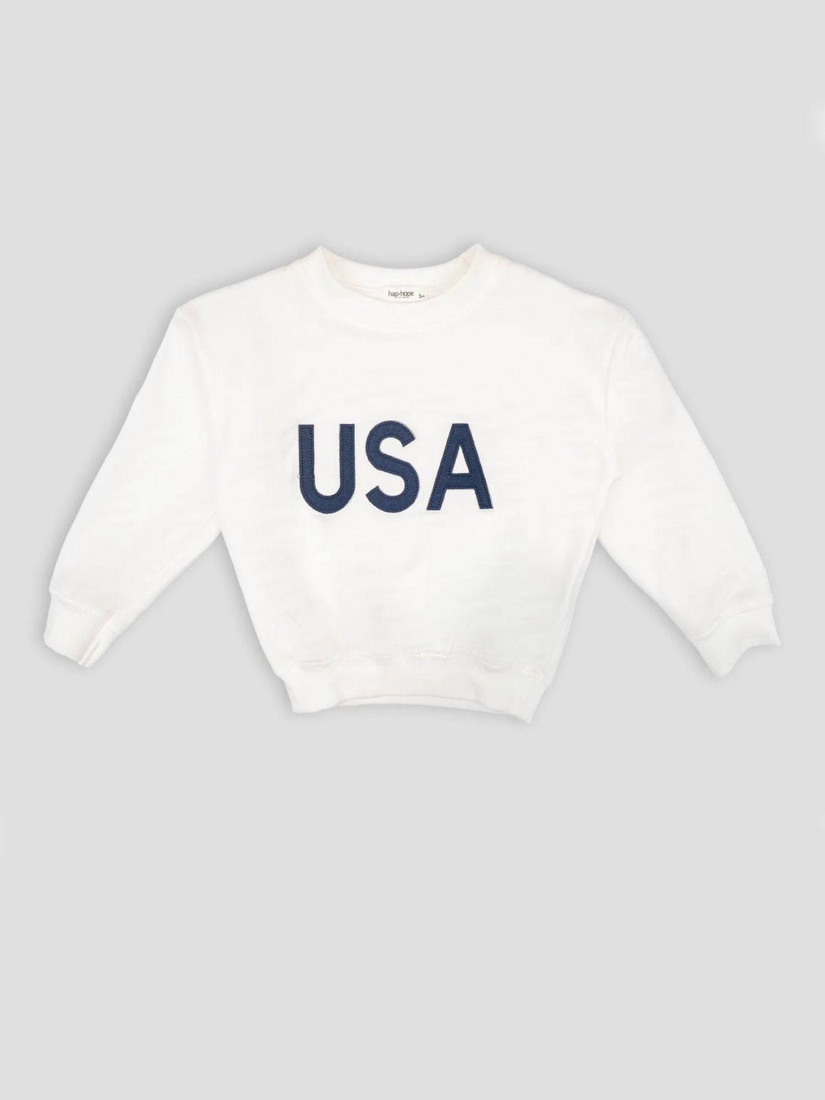 Hap & Hope Boys USA Printed Full Sleeve Cotton T-Shirt For Boys