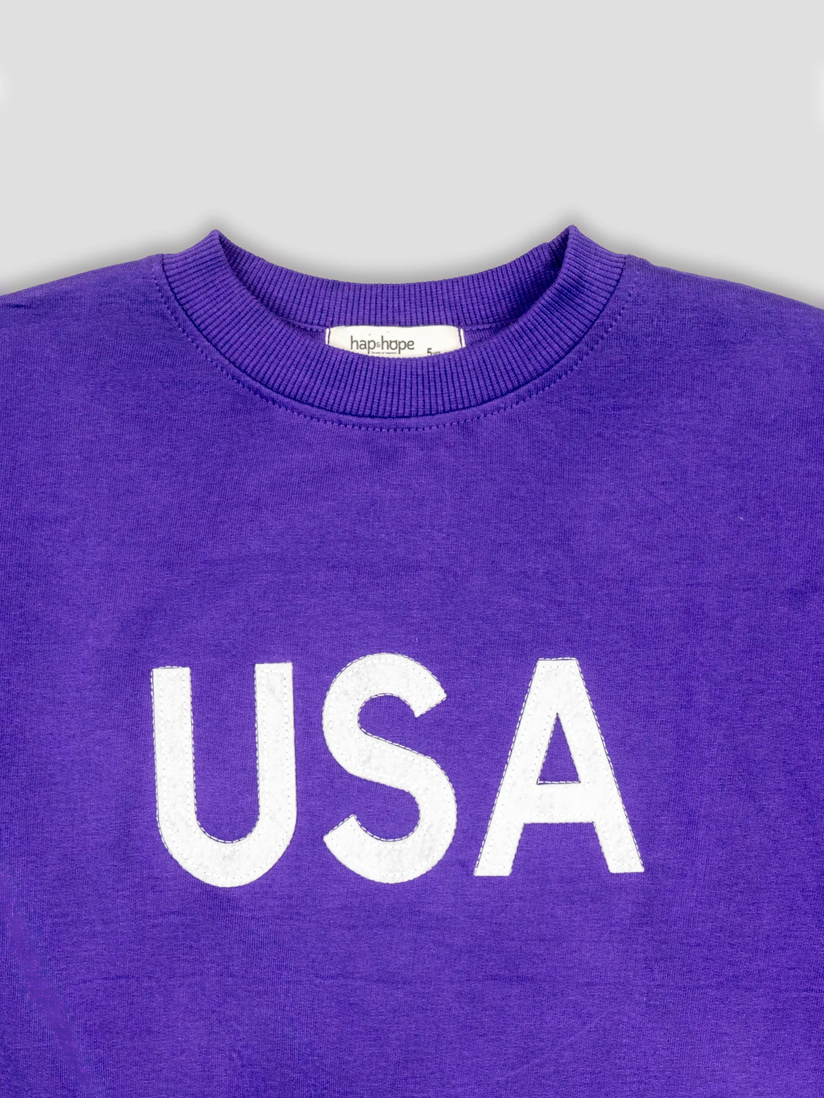Hap & Hope Boys USA Printed Full Sleeve Cotton T-Shirt For Boys