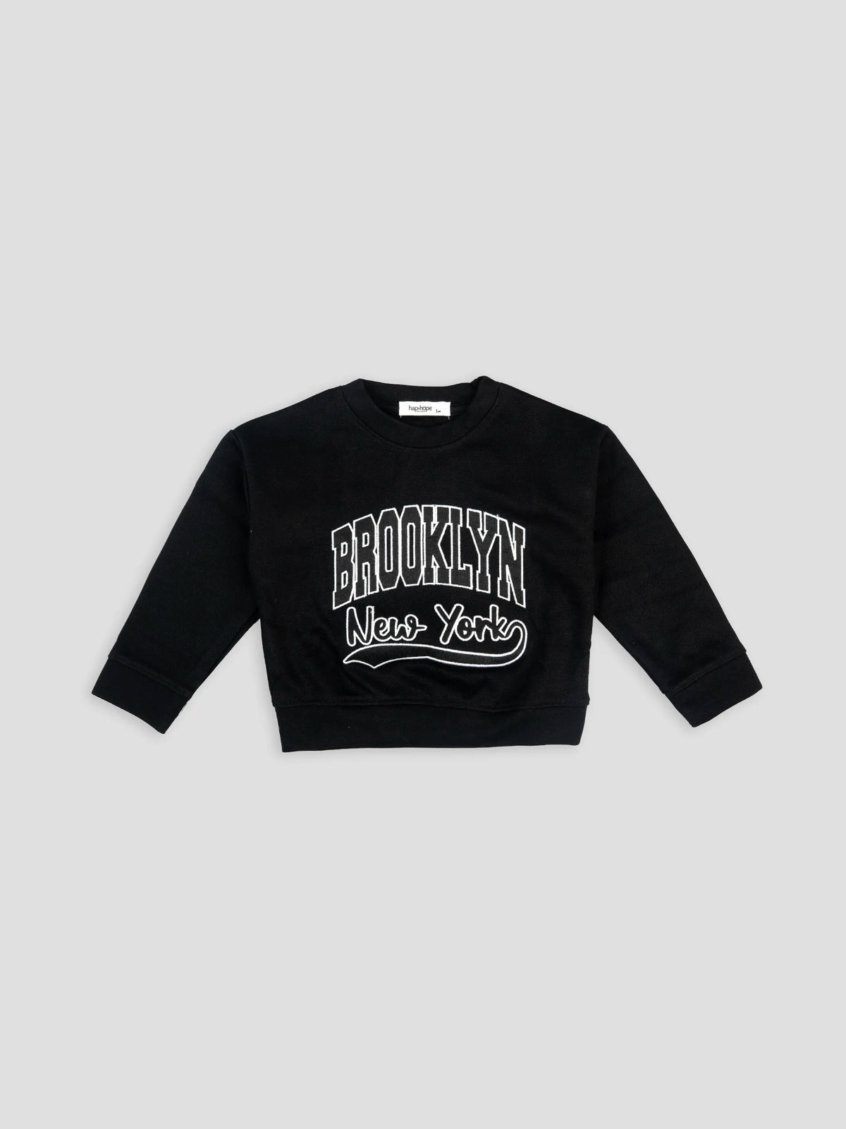 Hap & Hope  Brooklyn New York Printed Full Sleeve Cotton T-Shirt For Boys